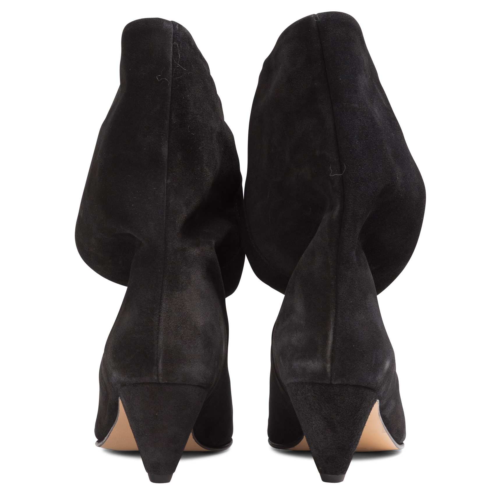 Heeled velvet mid-calf boots ANONYMOUS COPENHAGEN Black