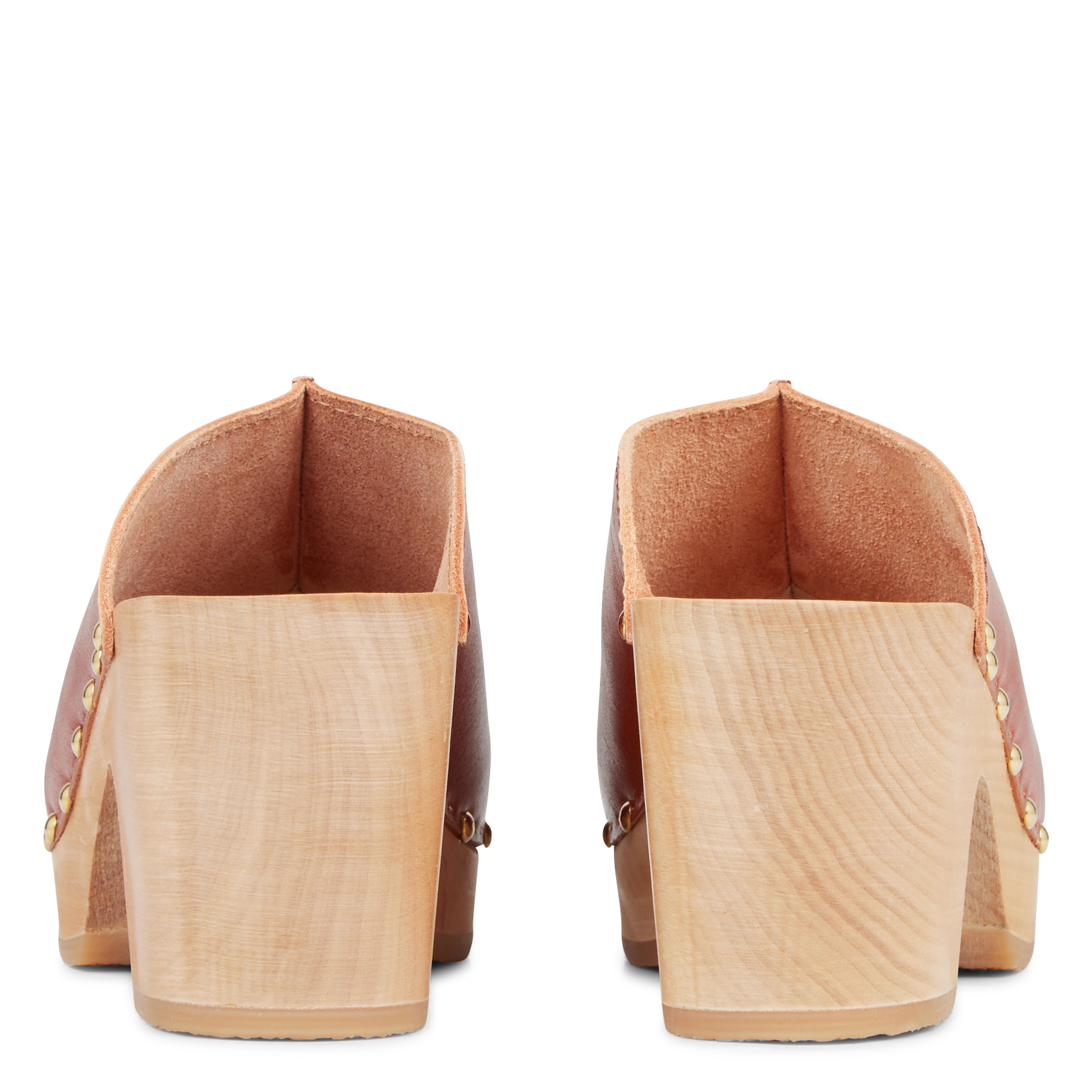 Sabots à talon en cuir SABOTS YOUYOU Marron