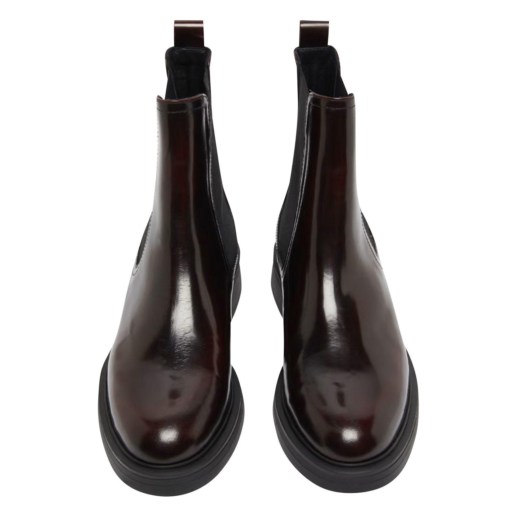 Stiefel aus glänzendem Leder mit runder Zehenkappe JONAK Rot