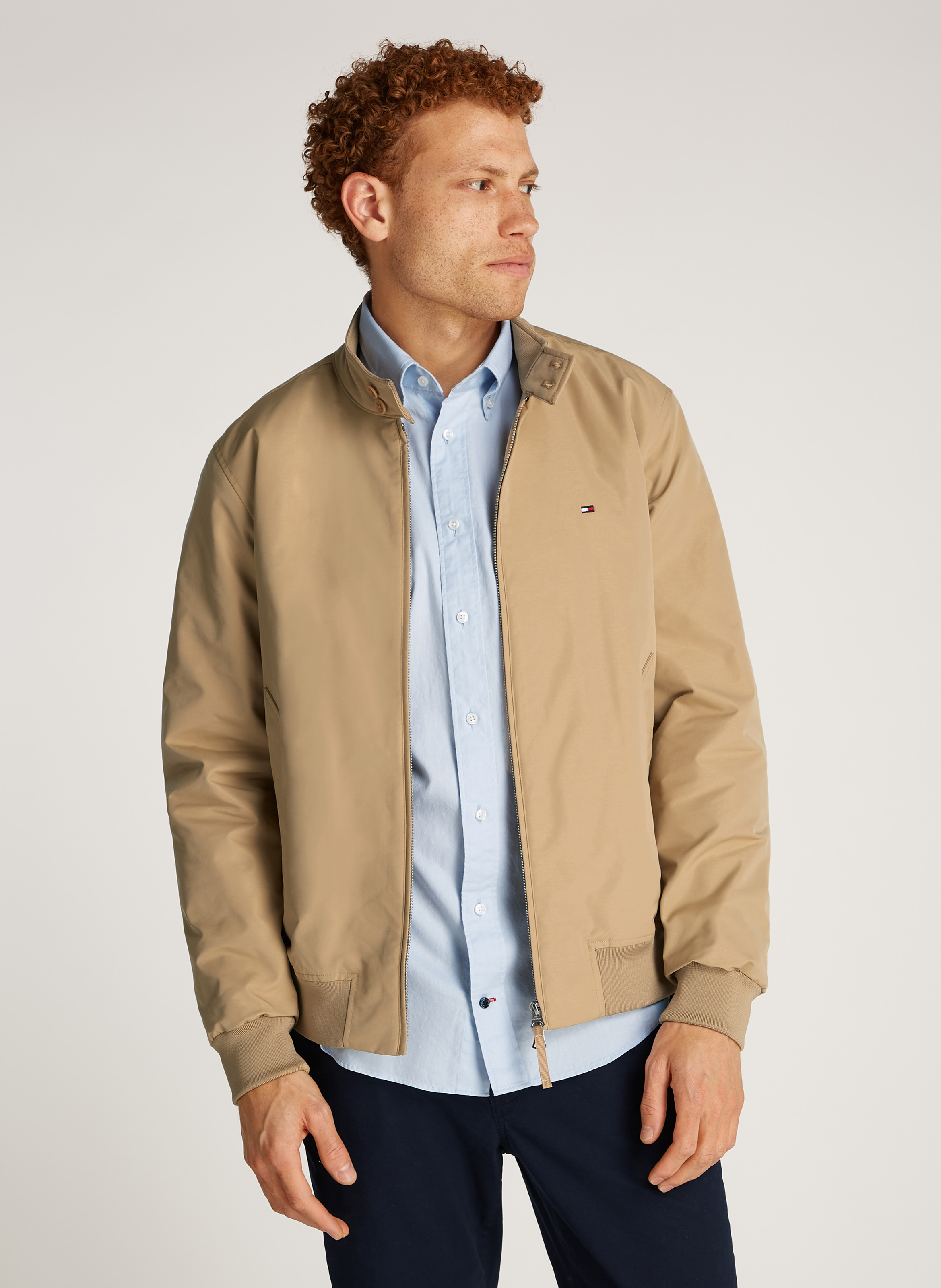 Veste ample à col montant boutonné TOMMY HILFIGER Beige