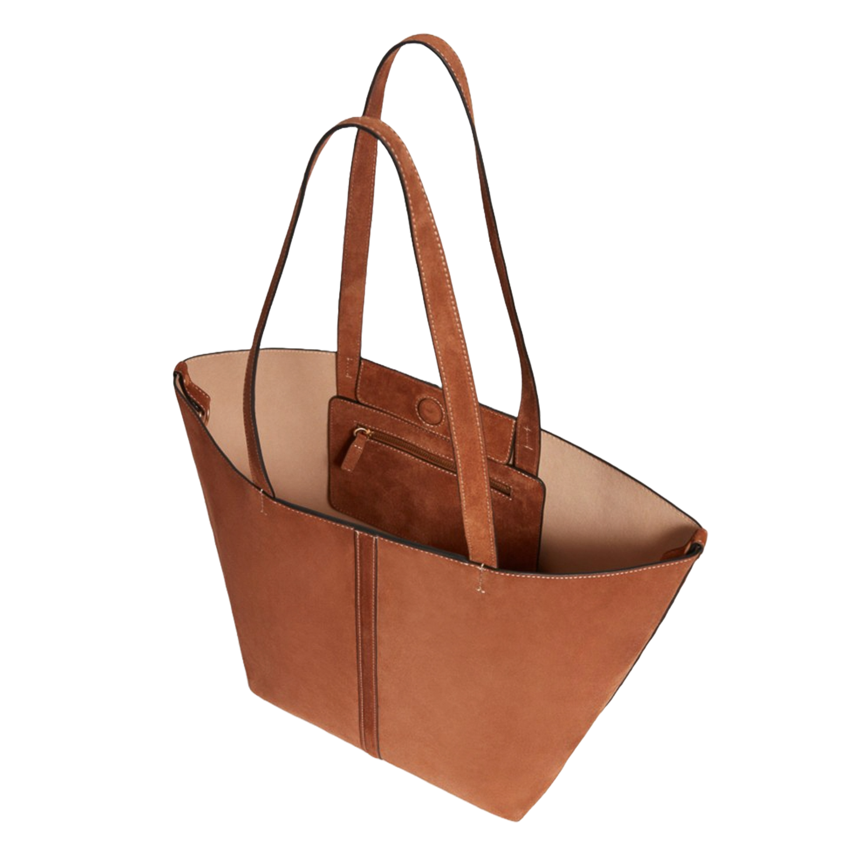 Suède shopper VANESSA BRUNO Bruin