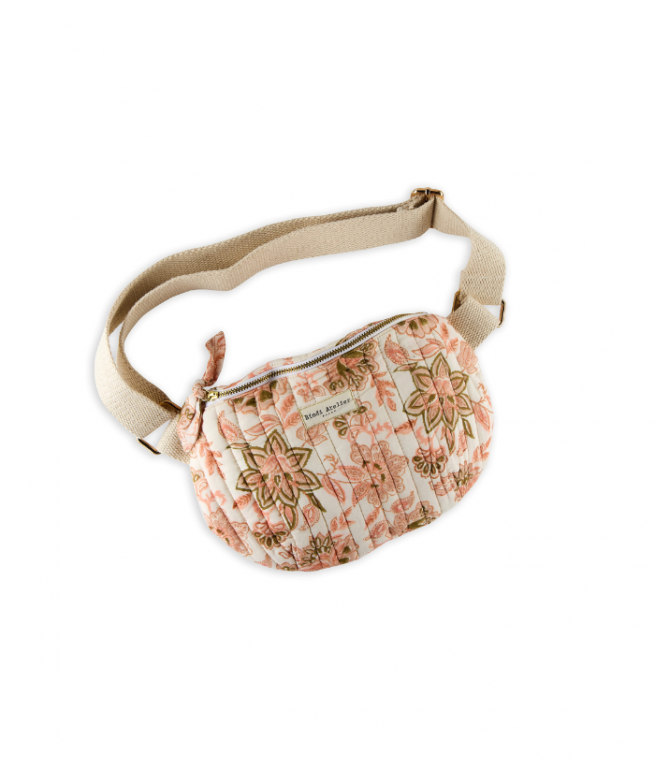 Printed canvas waist bag BINDI ATELIER