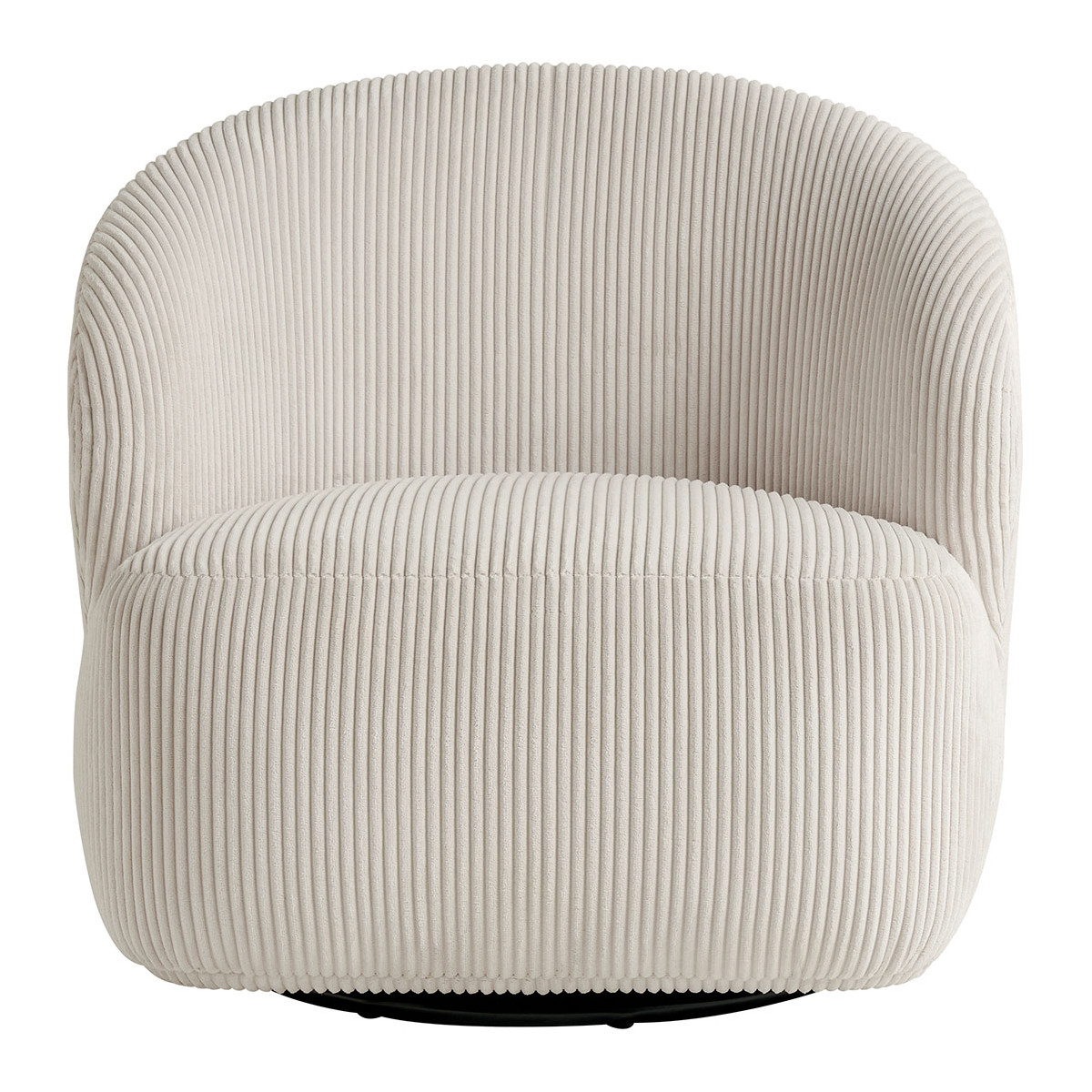 Corduroy armchair BLANC D'IVOIRE Beige