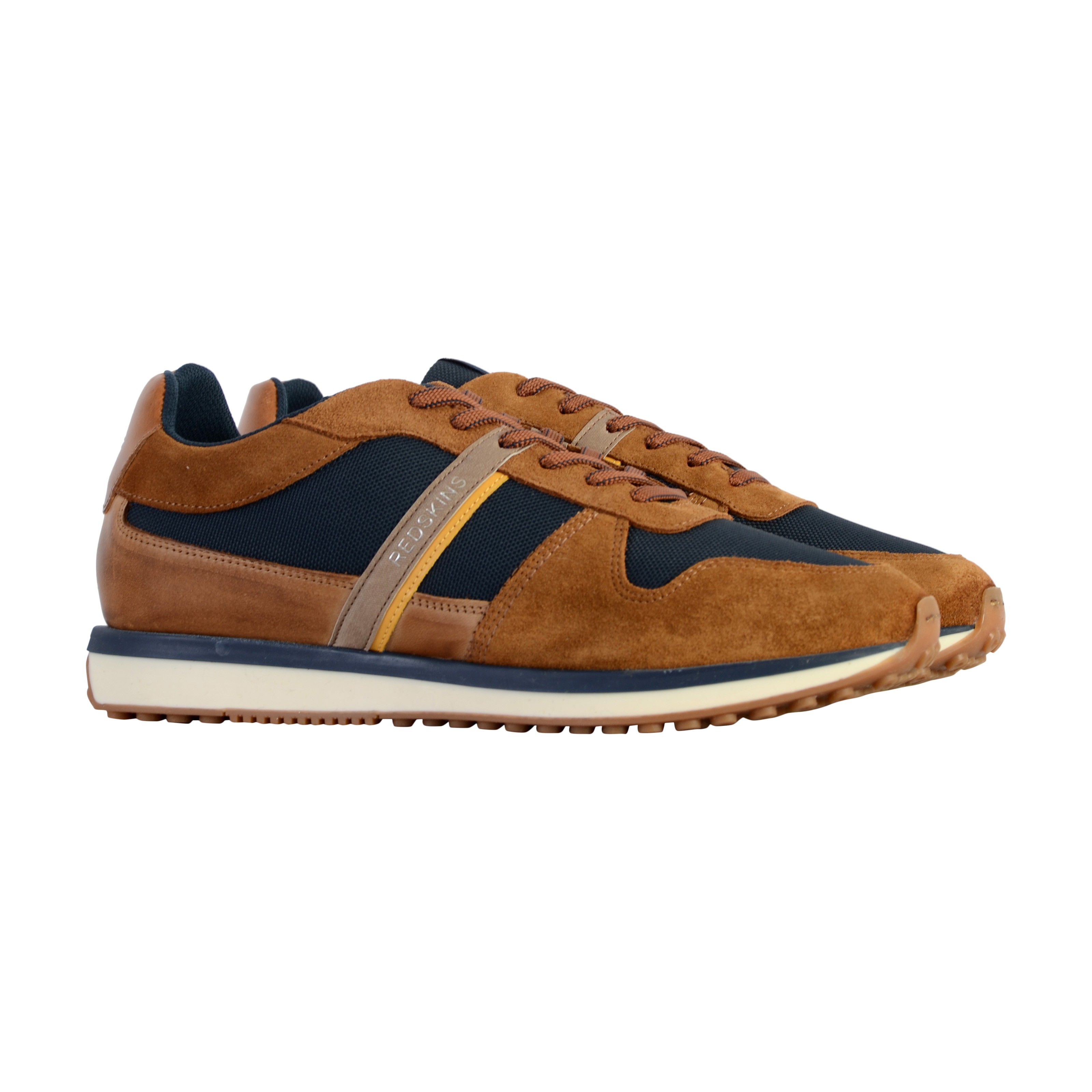 Island low-top leather sneakers REDSKINS Brown