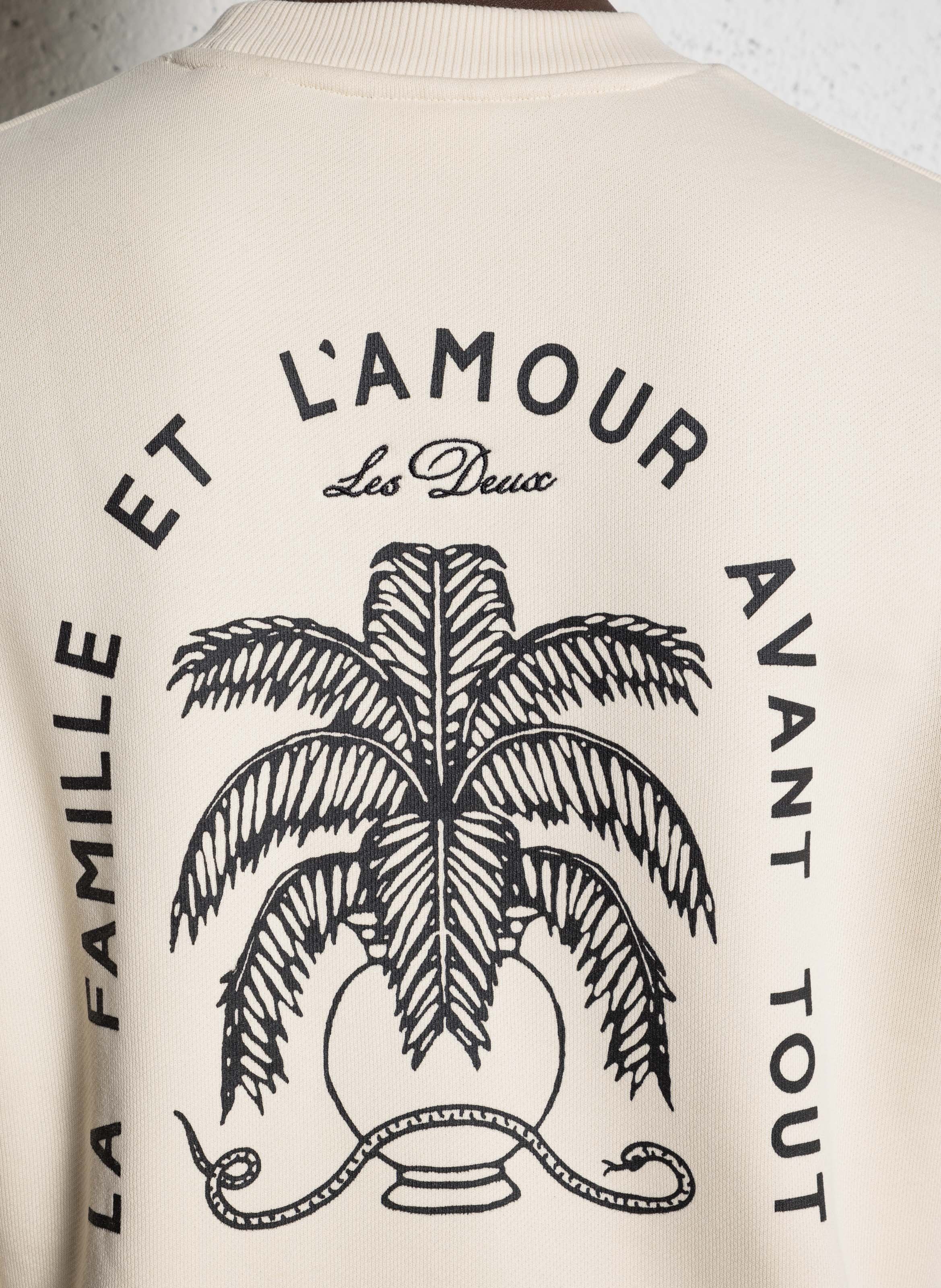 Oversized cotton sweatshirt LES DEUX Beige