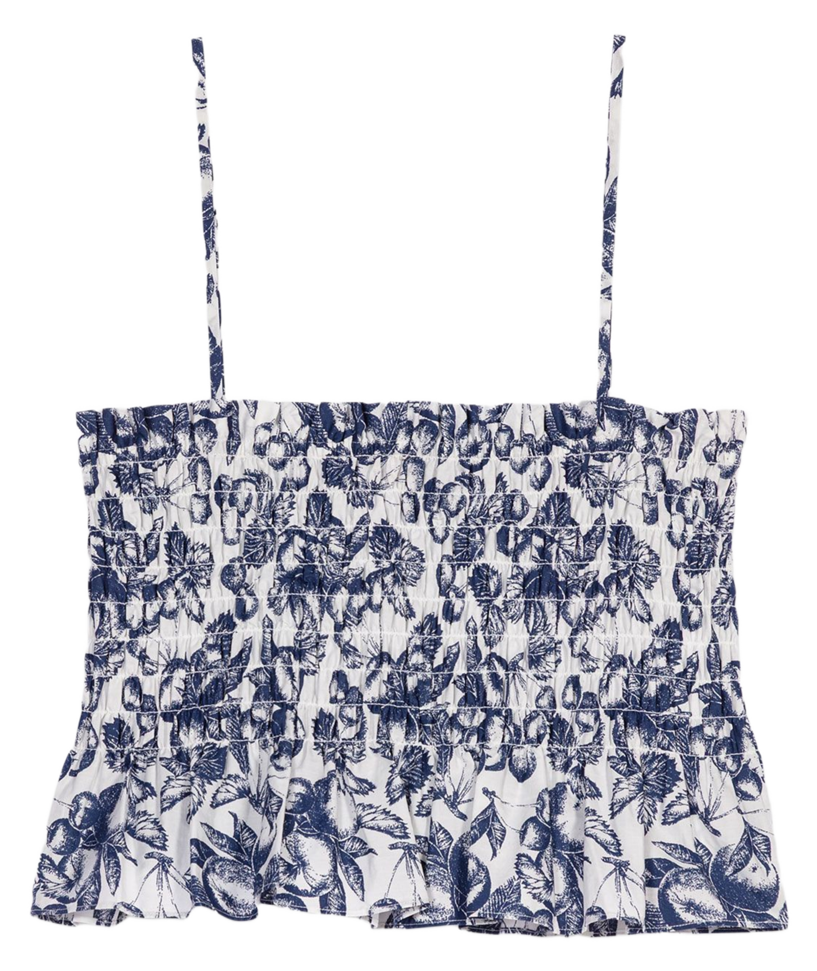 Top ajusté en coton imprimé MAJE Bleu