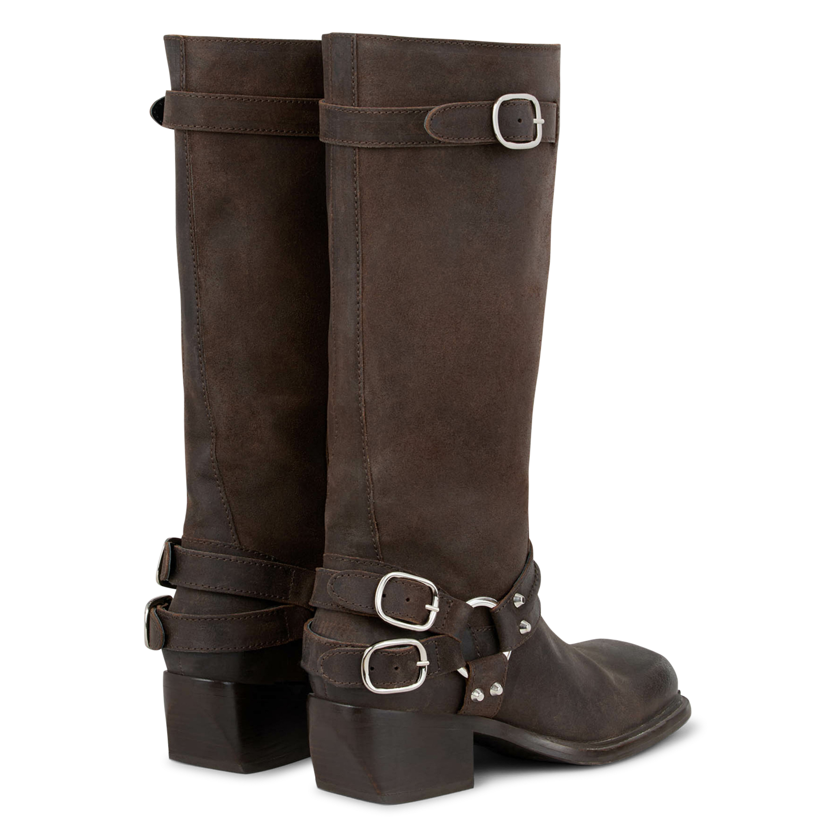 Bottes en cuir SANDRO Marron