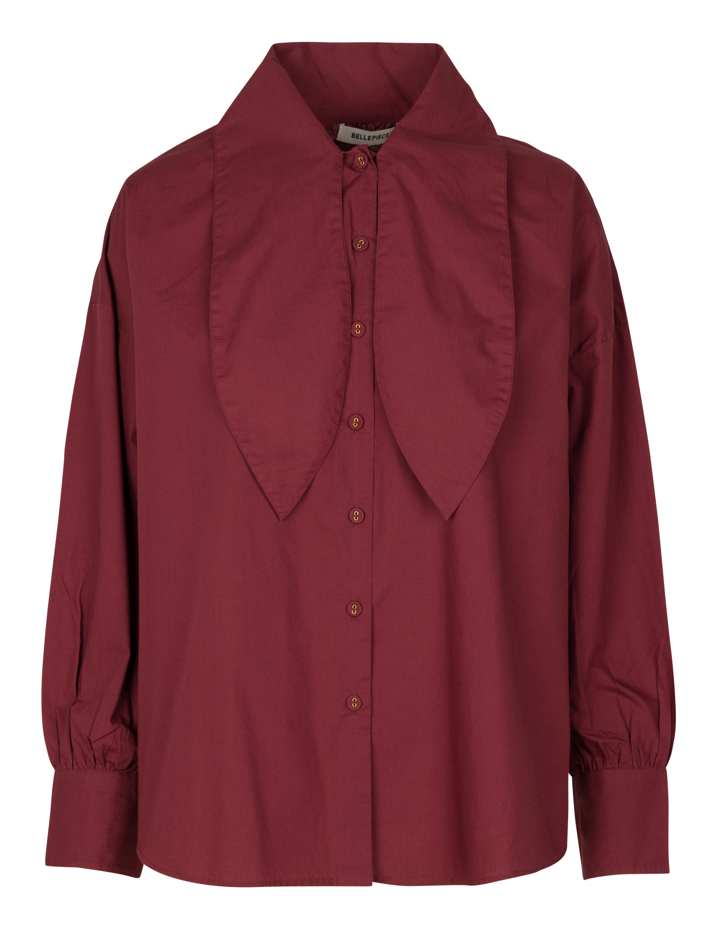 Cotton blouse with lavallière collar BELLEPIECE Purple