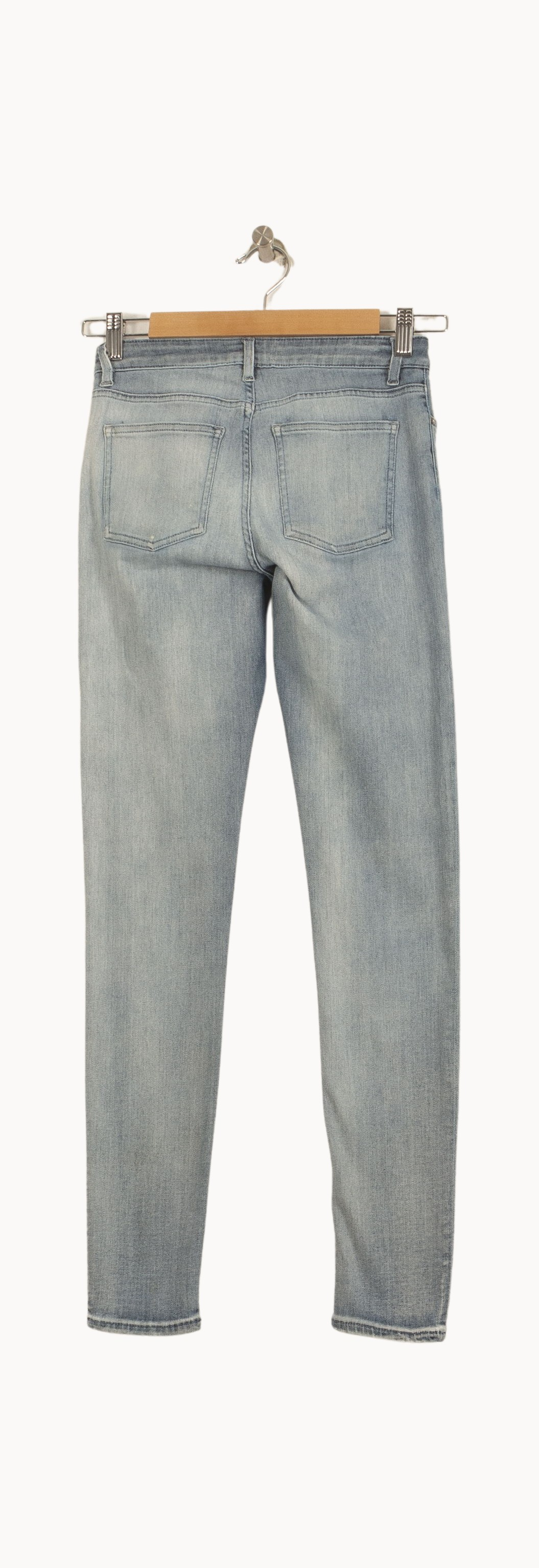 Cropped slim jeans with studs ACNE STUDIOS - Seconde Main Blue