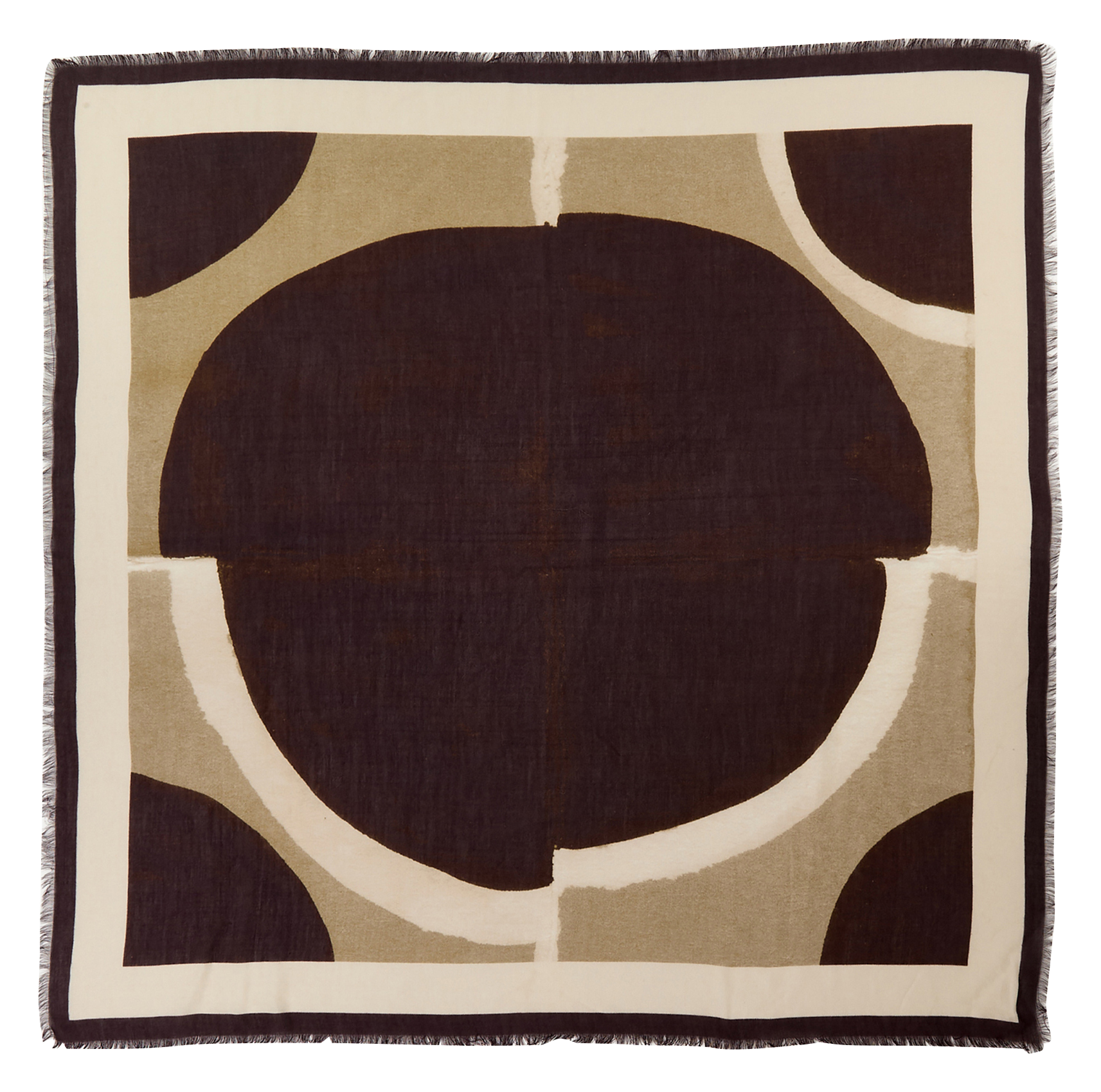Dalexia printed wool scarf SAISON 1865 Brown