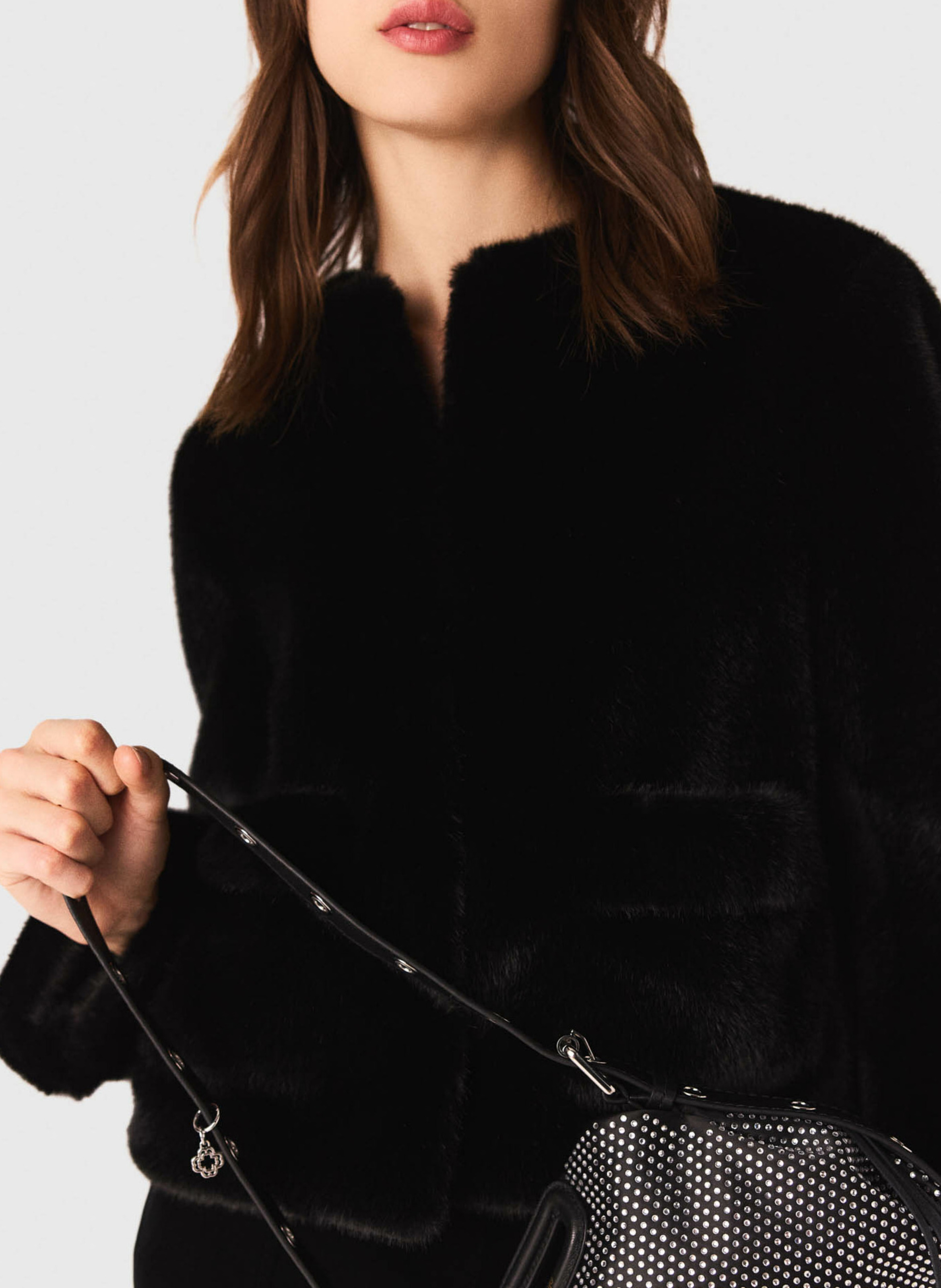 Pantalon flare en velours MAJE Noir