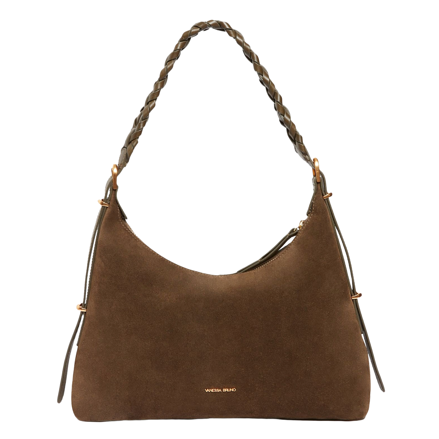 Leather clutch bag VANESSA BRUNO Green