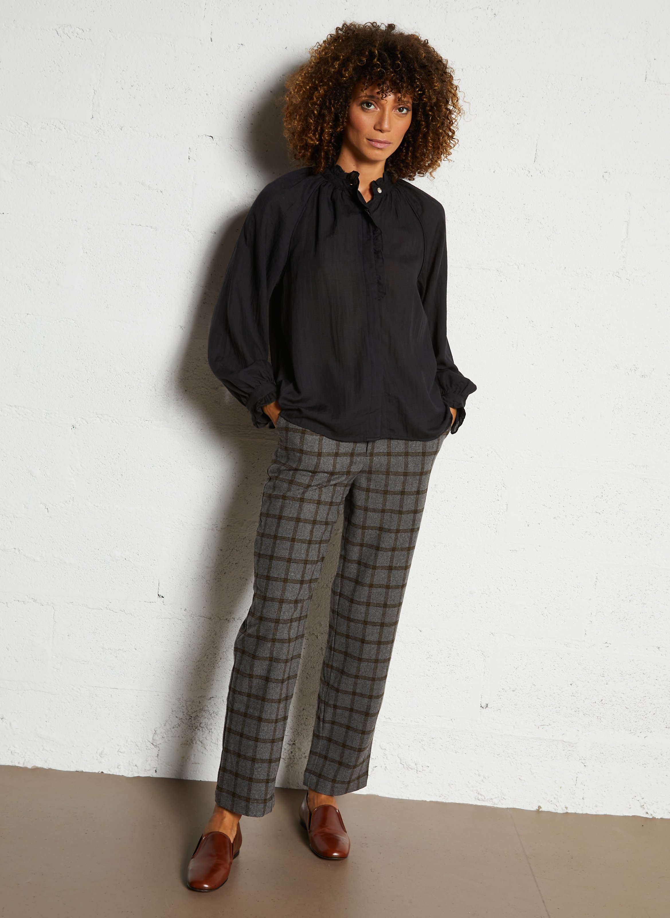 Chemise col victorien SEE U SOON Noir