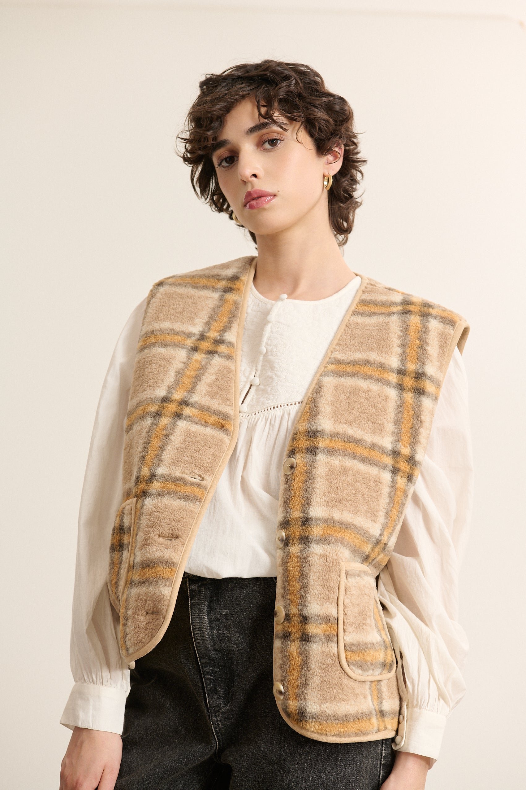 Sleeveless jacket GARANCE PARIS Yellow