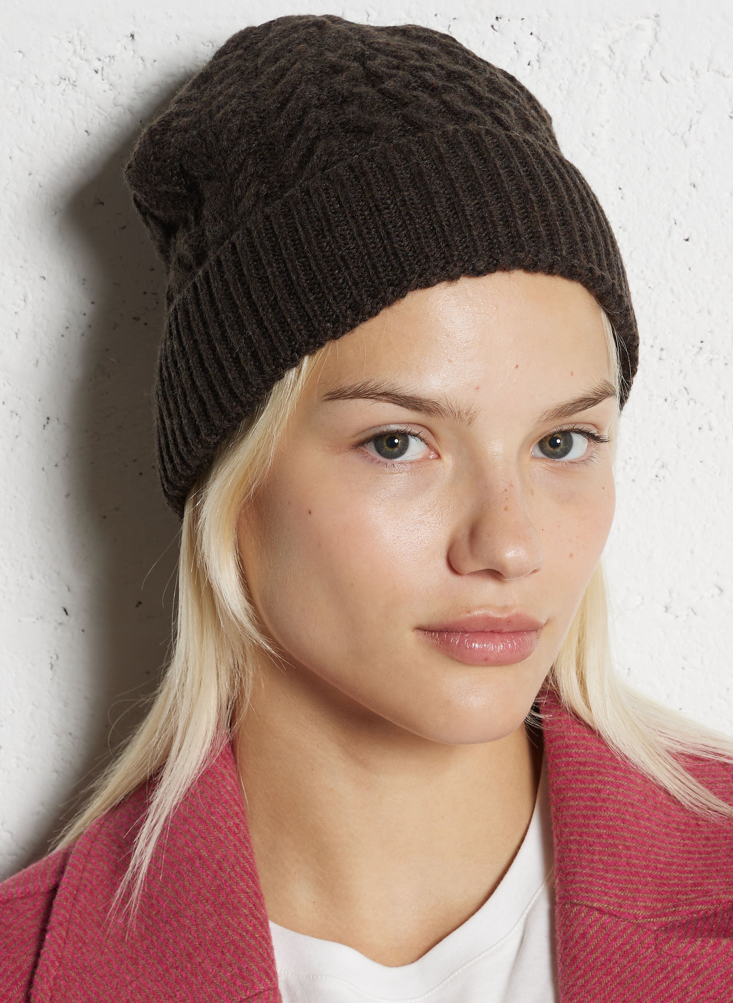 Screen-printed wool-blend hat MAISON 123
