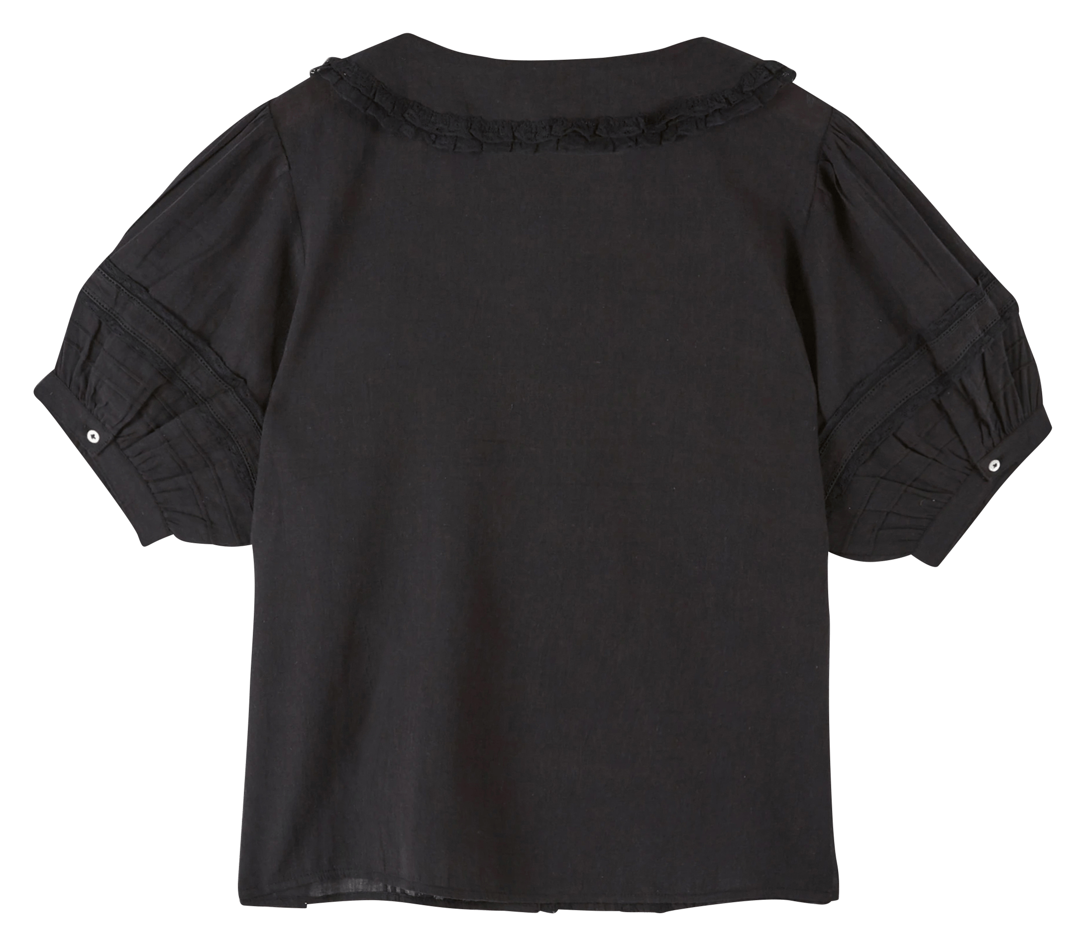 Blouse with organic cotton Peter Pan collar EMILE ET IDA Black
