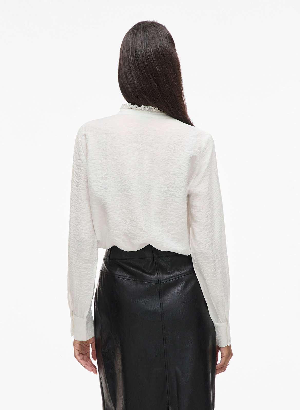 Chemise col montant  VILA Blanc