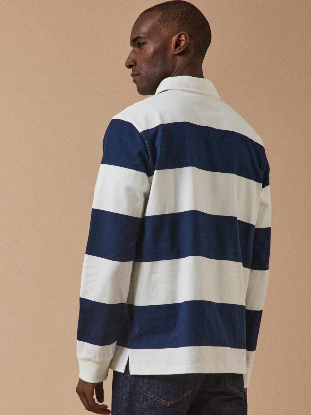 Organic cotton striped polo CYRILLUS Blue