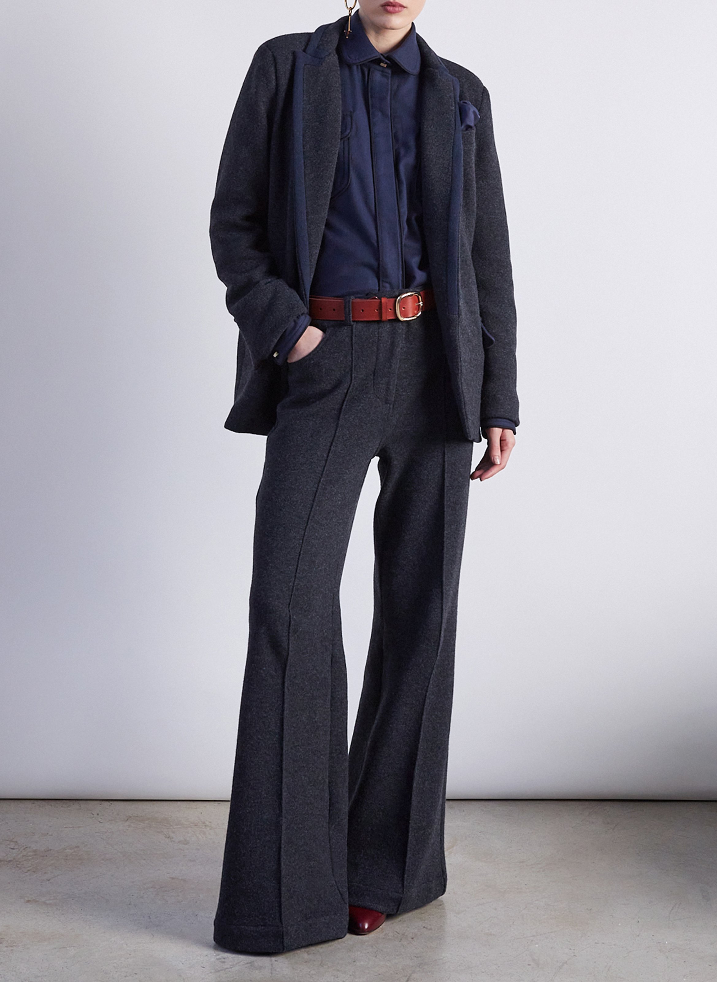 Jean large en coton THE LABEL EDITION Gris