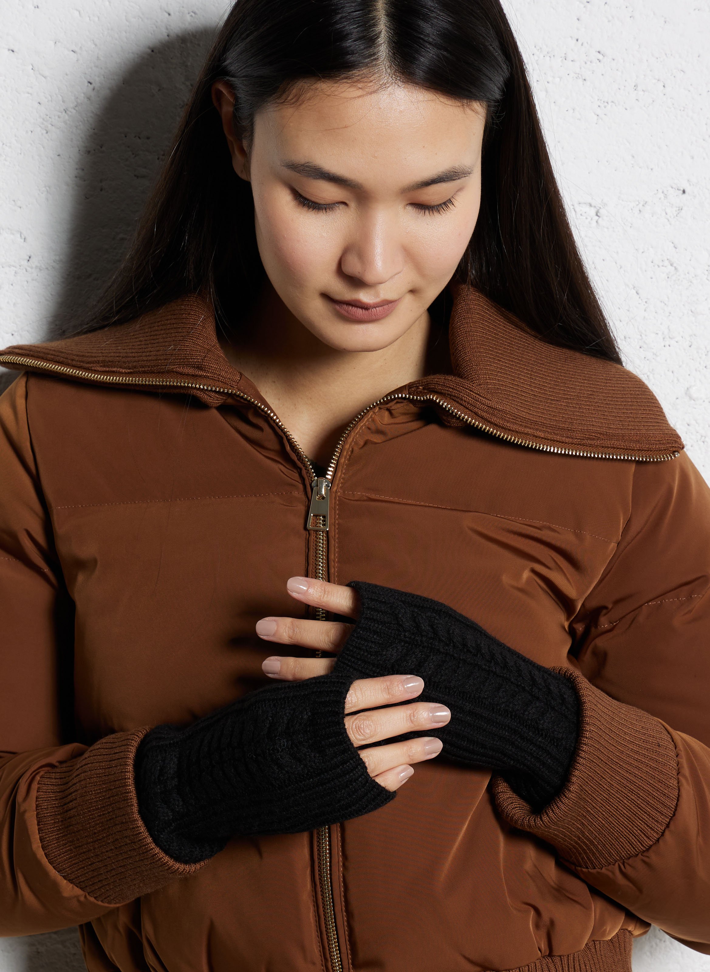 Handschuhe aus Wollmischung MAISON 123 Schwarz