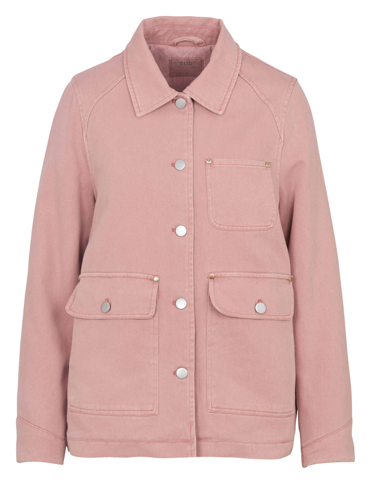 Veste en jean col classique SUD EXPRESS Rose