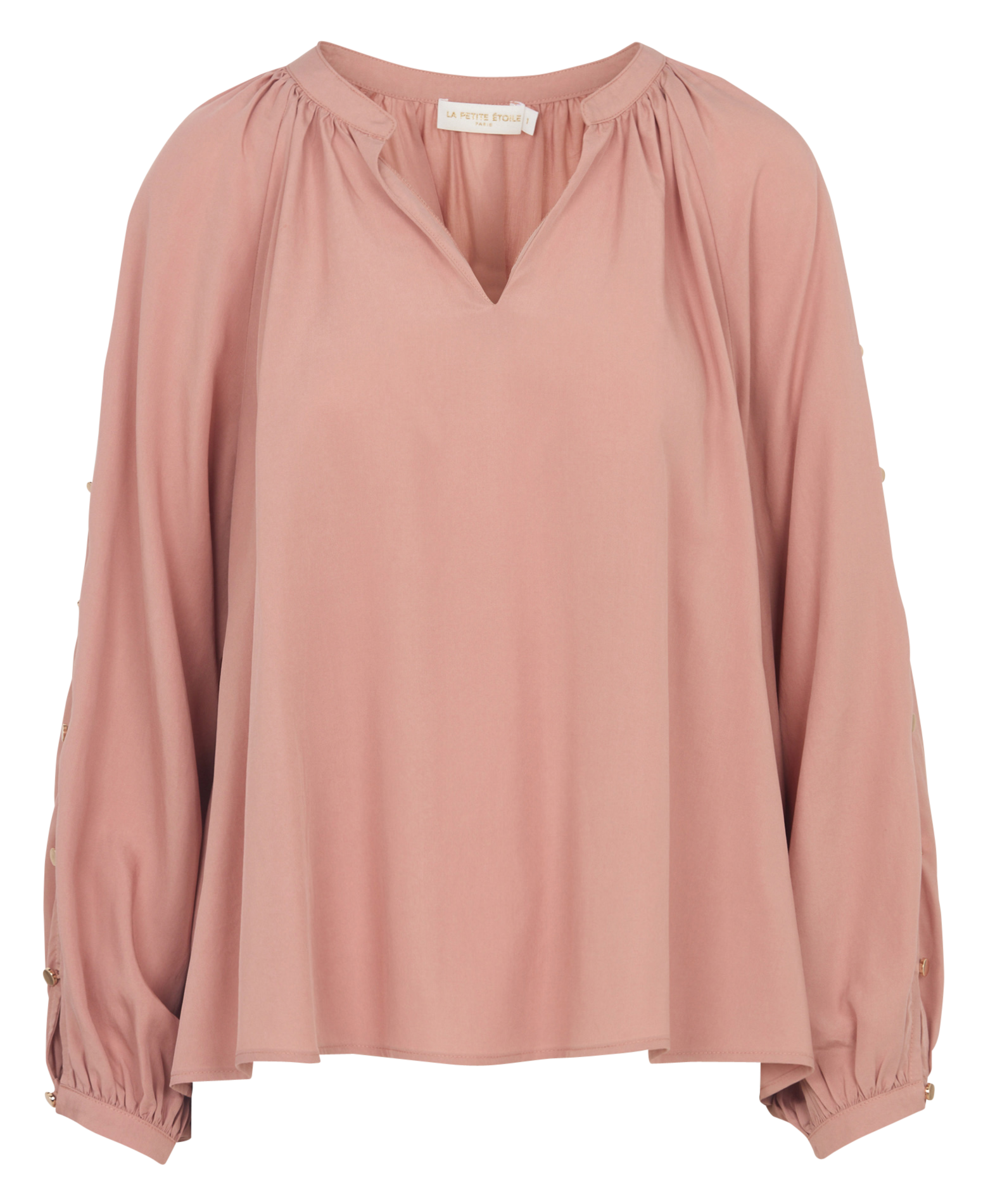 Wijdvallende blouse met knoopdetails LA PETITE ETOILE Roze
