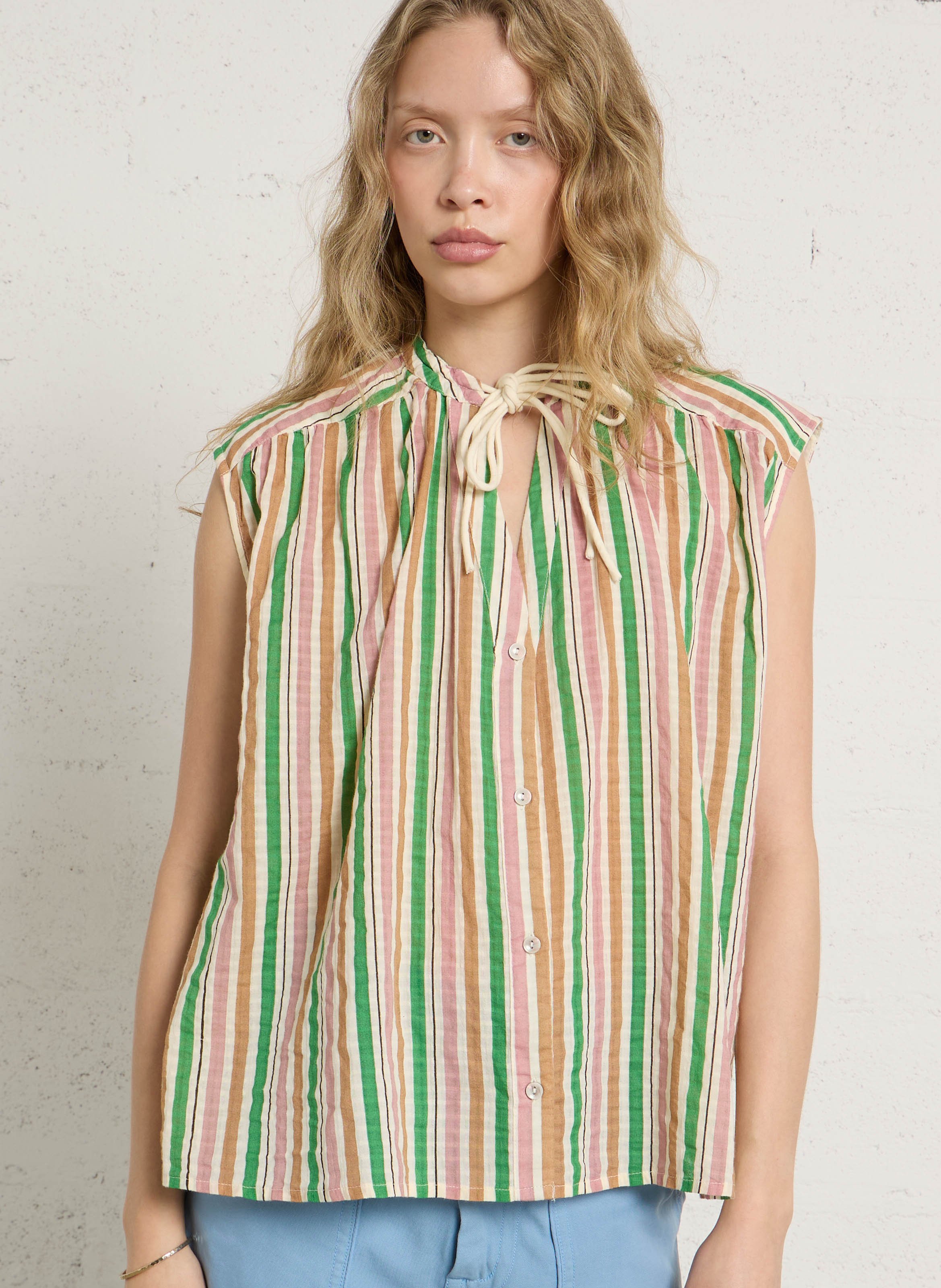 Weite Bluse aus Bio-Baumwolle LEON & HARPER Mehrfarbig