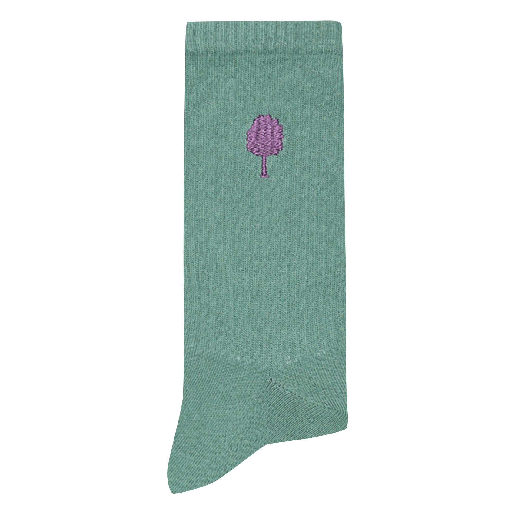 Chaussettes mi-hautes unies en coton mélangé FAGUO Vert