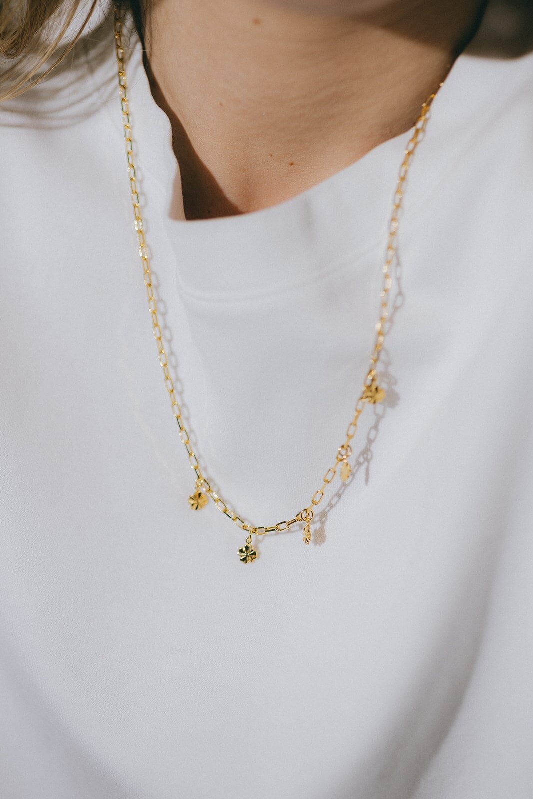 Gold-plated clover necklace MONSIEUR SIMONE Silver