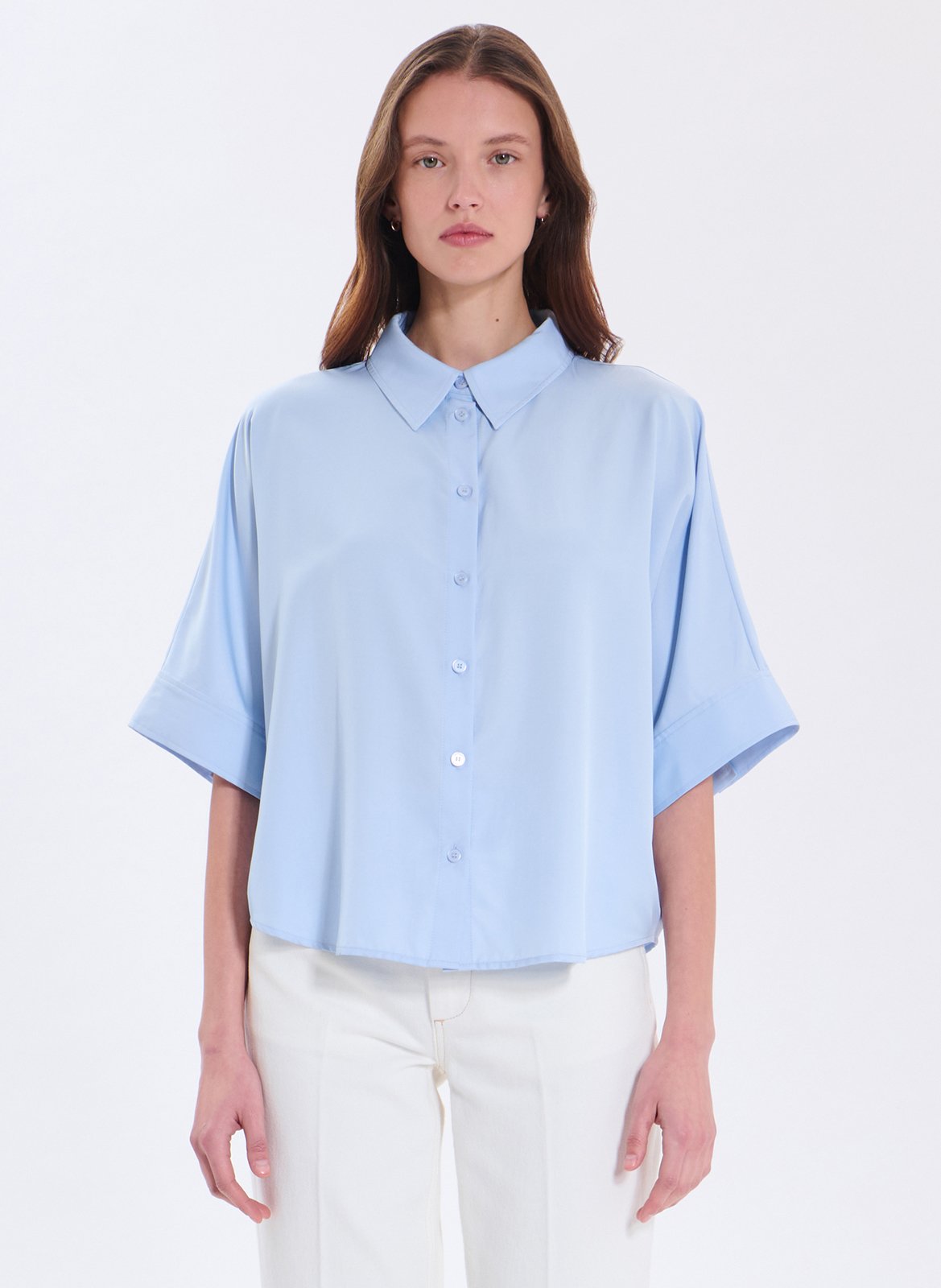 Chemise oversize col classique ZAPA Bleu