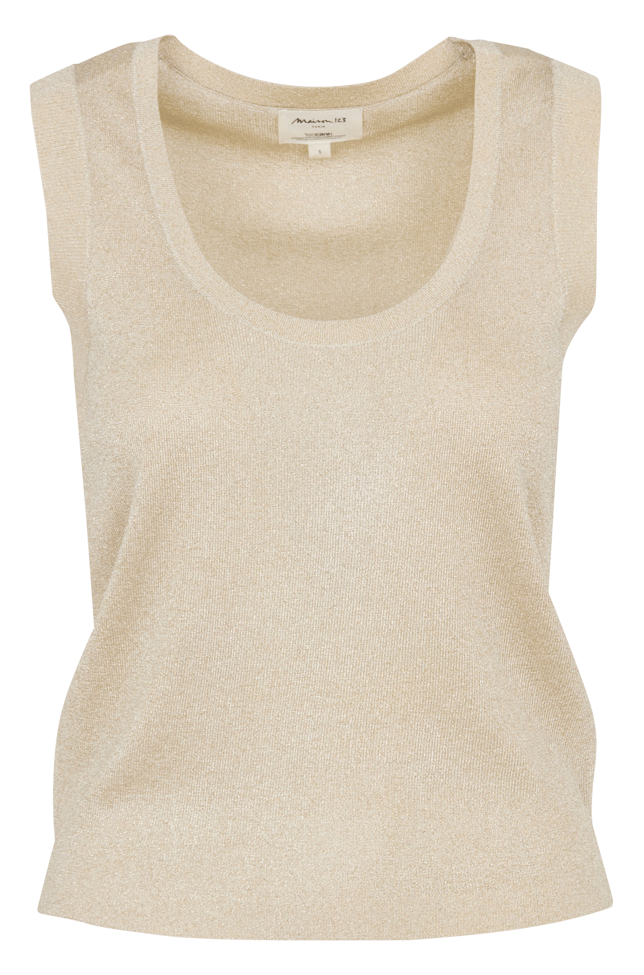 Rundhals-Tanktop mit Pailletten MAISON 123 Golden
