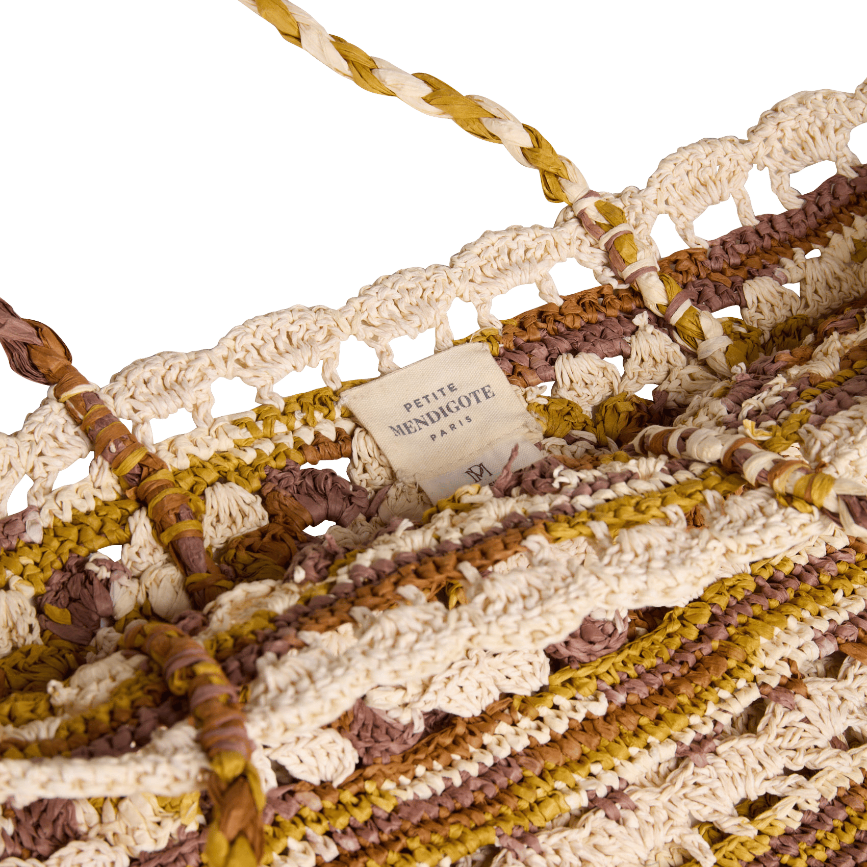 Große Tasche aus Raffiabast PETITE MENDIGOTE Mehrfarbig