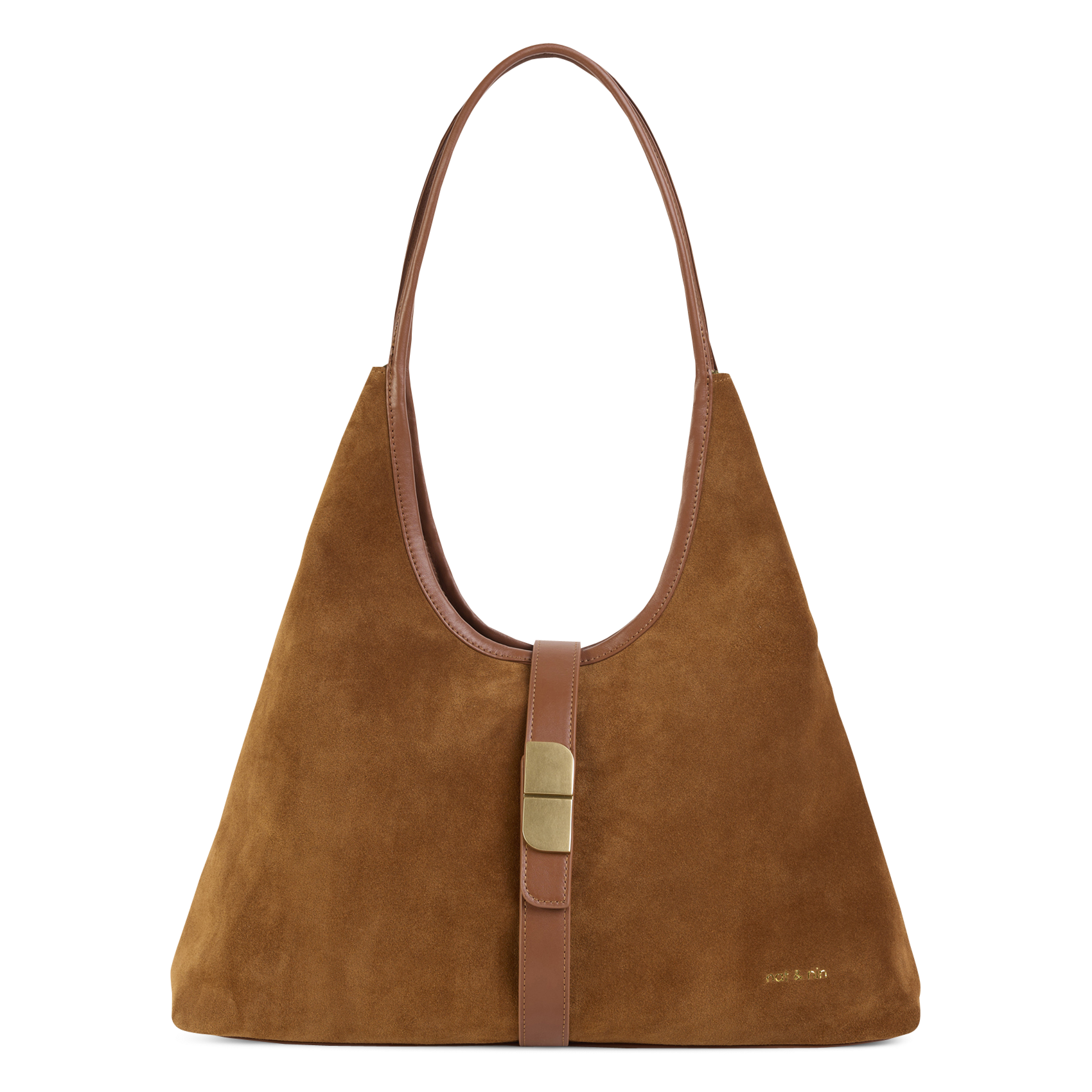 Sac hobo en cuir NAT & NIN Marron