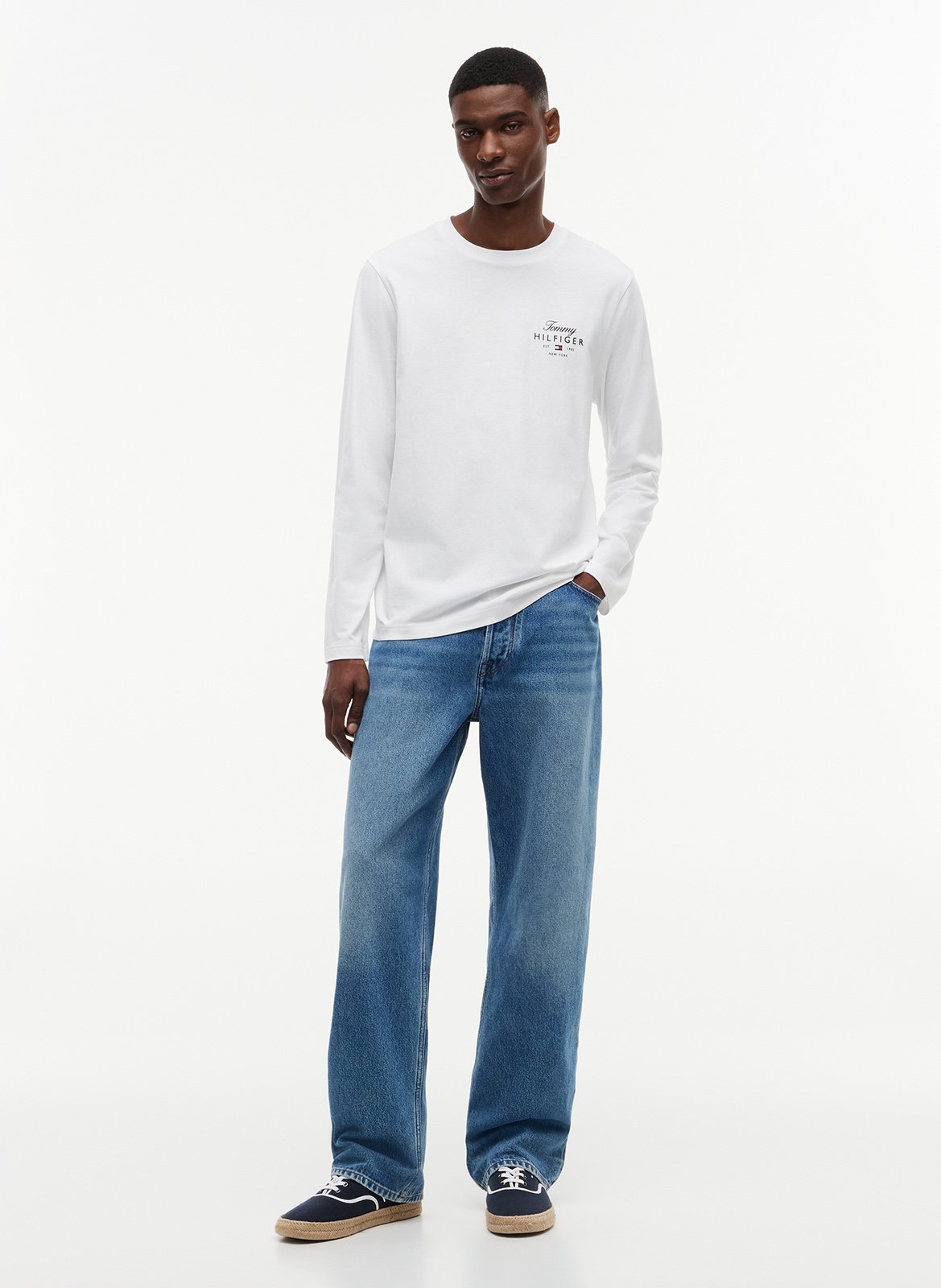 Jockoville - Langärmliges T-Shirt aus Baumwolle TOMMY HILFIGER Weiss