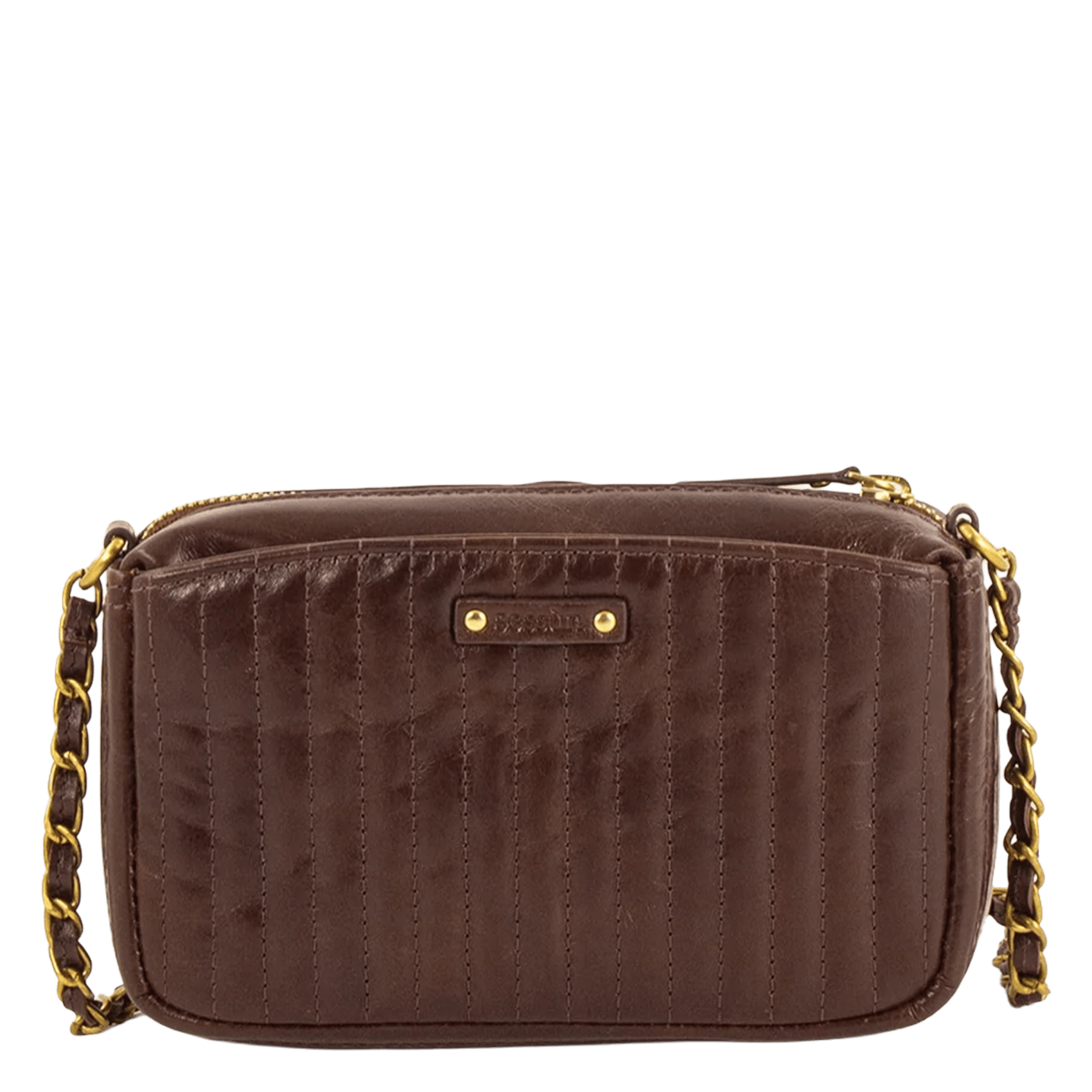 Bolso bandolera de piel SESSUN Marron