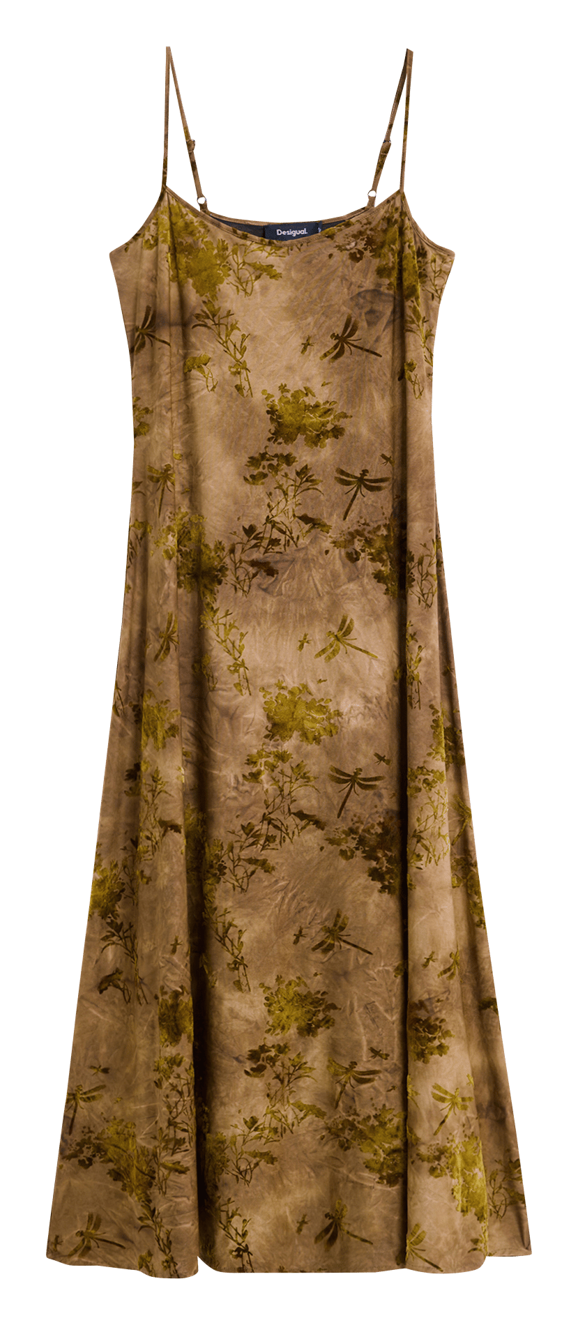 Robe longue imprimée DESIGUAL Marron