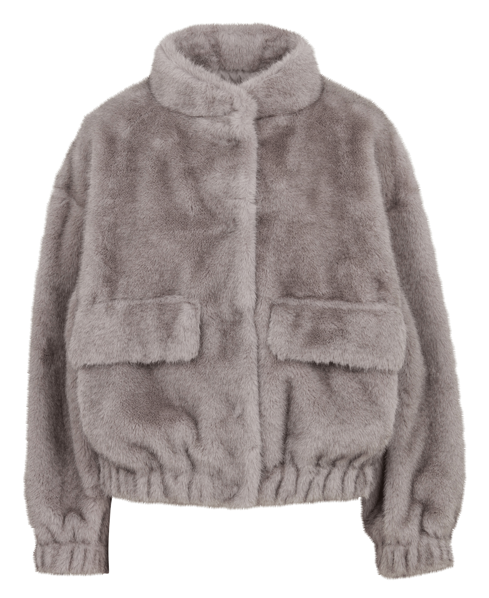 Manteau ample court en fourrure synthétique LIU JO Argent