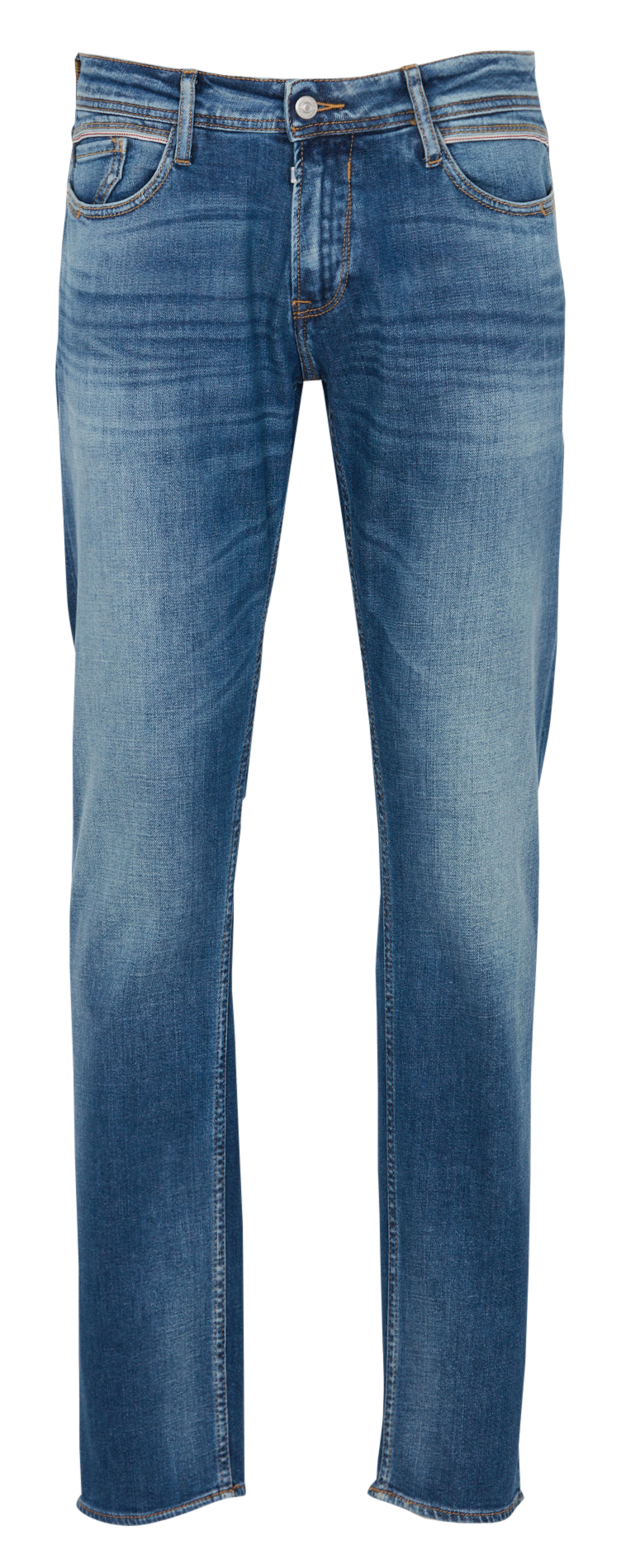 Straight leg jeans in blended cotton denim LE TEMPS DES CERISES Blue