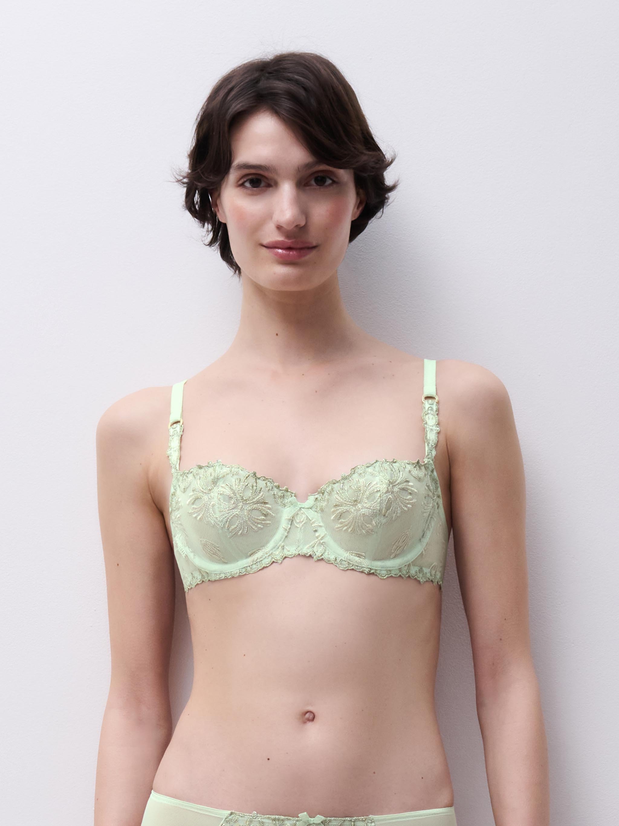 Soutien-gorge corbeille broderie italienne CHANTELLE Vert