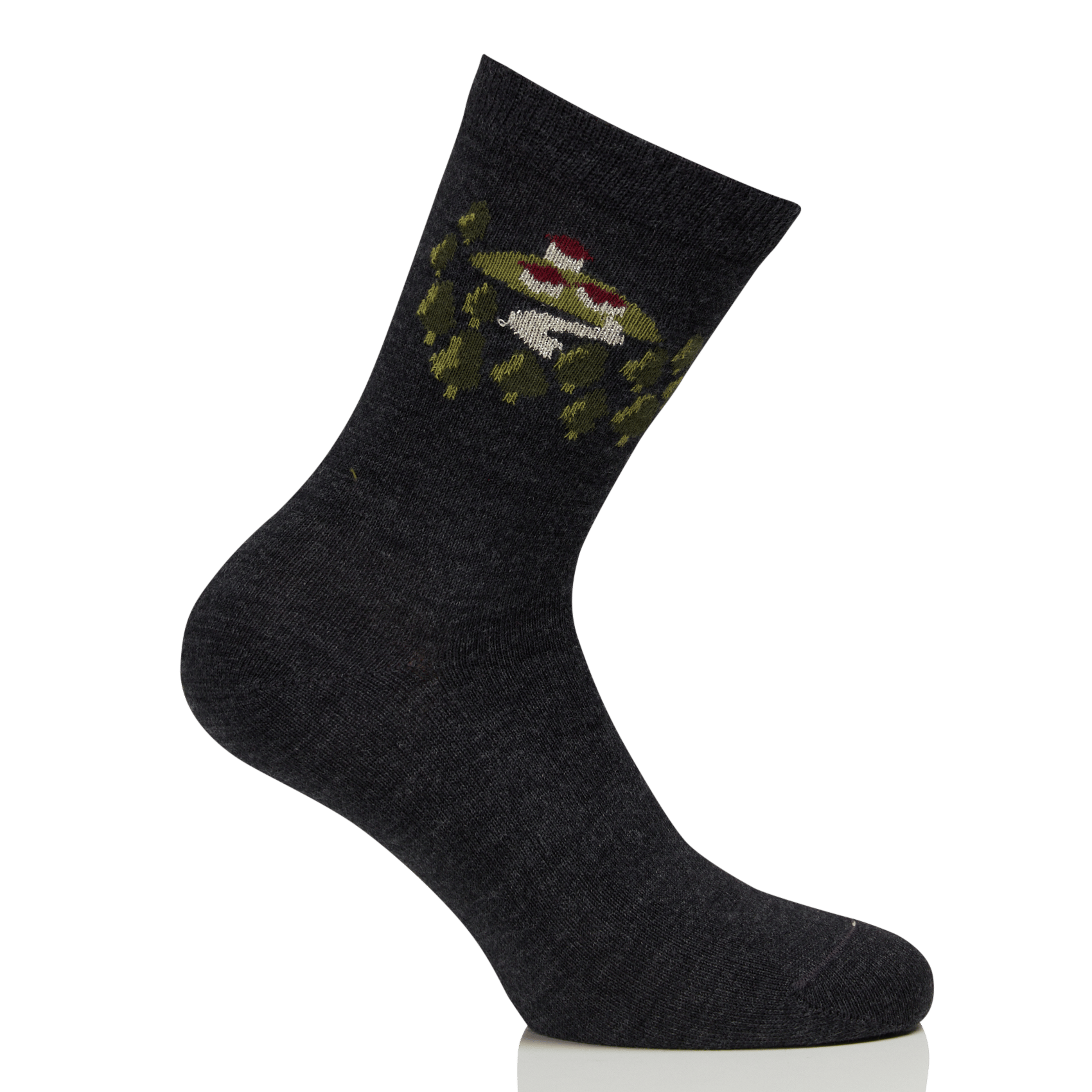 Patterned Socks in a Wool Blend NICE THINGS Grey