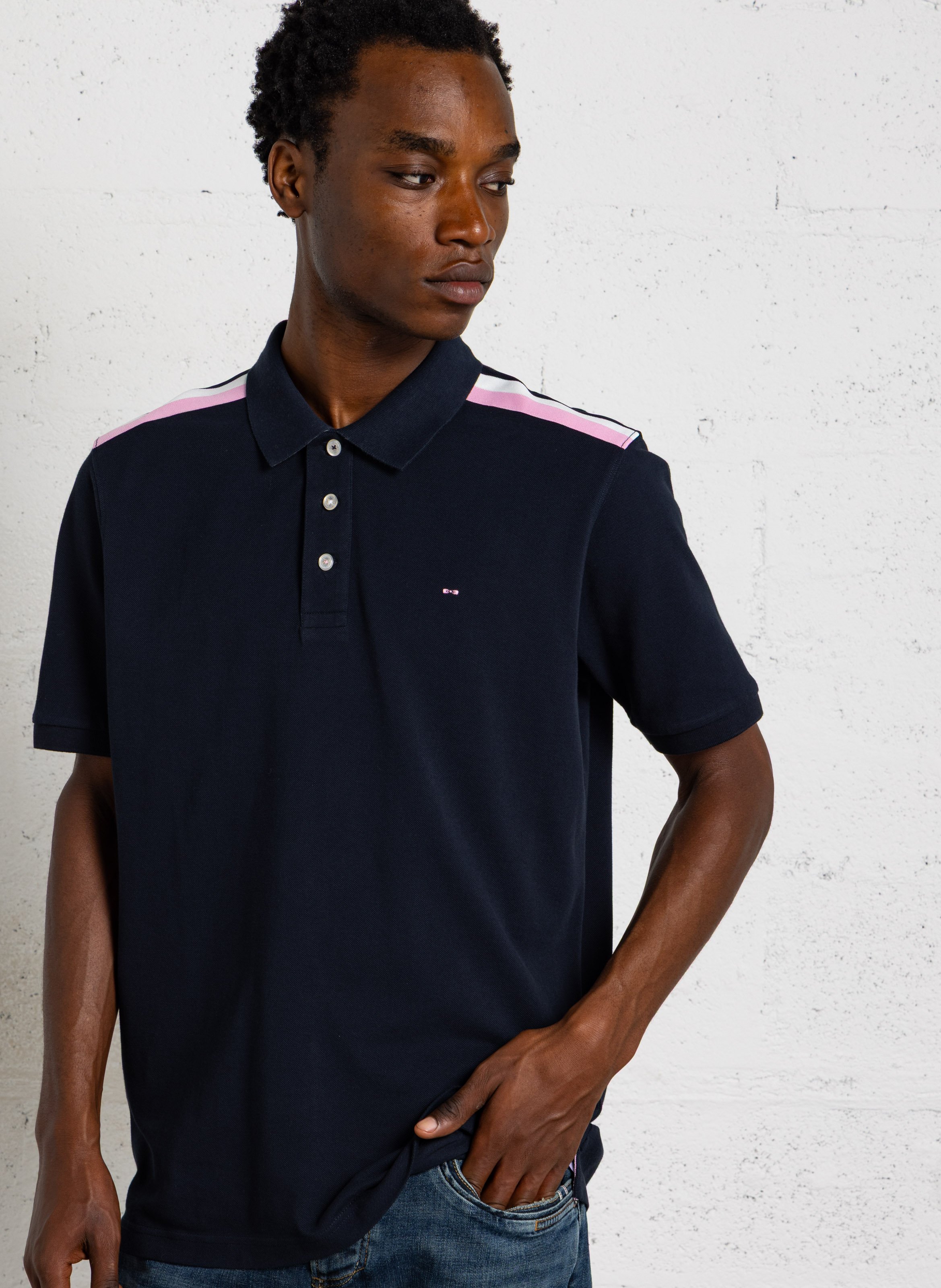 Short-sleeved cotton polo shirt EDEN PARK