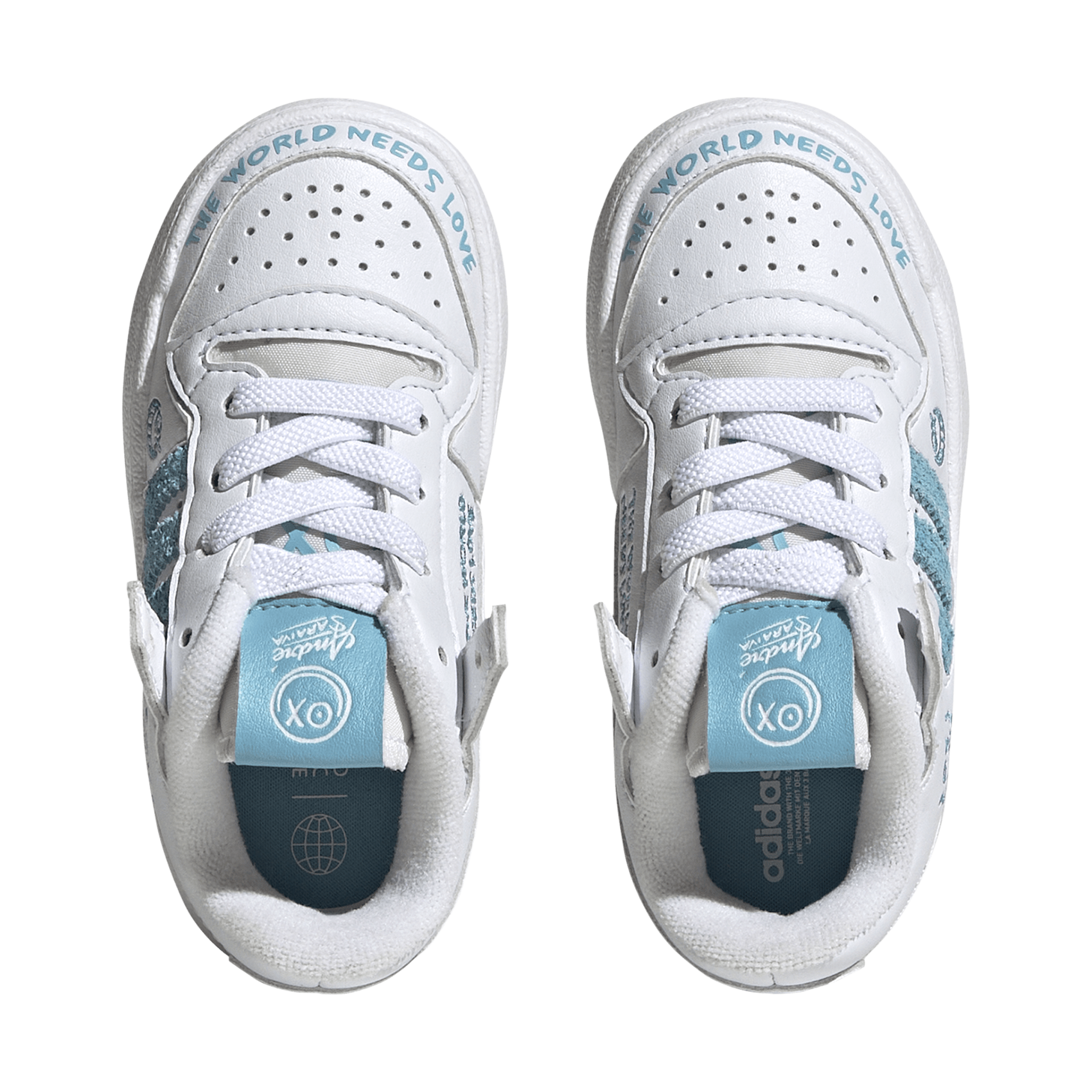 Baskets basses en cuir ADIDAS Blanc