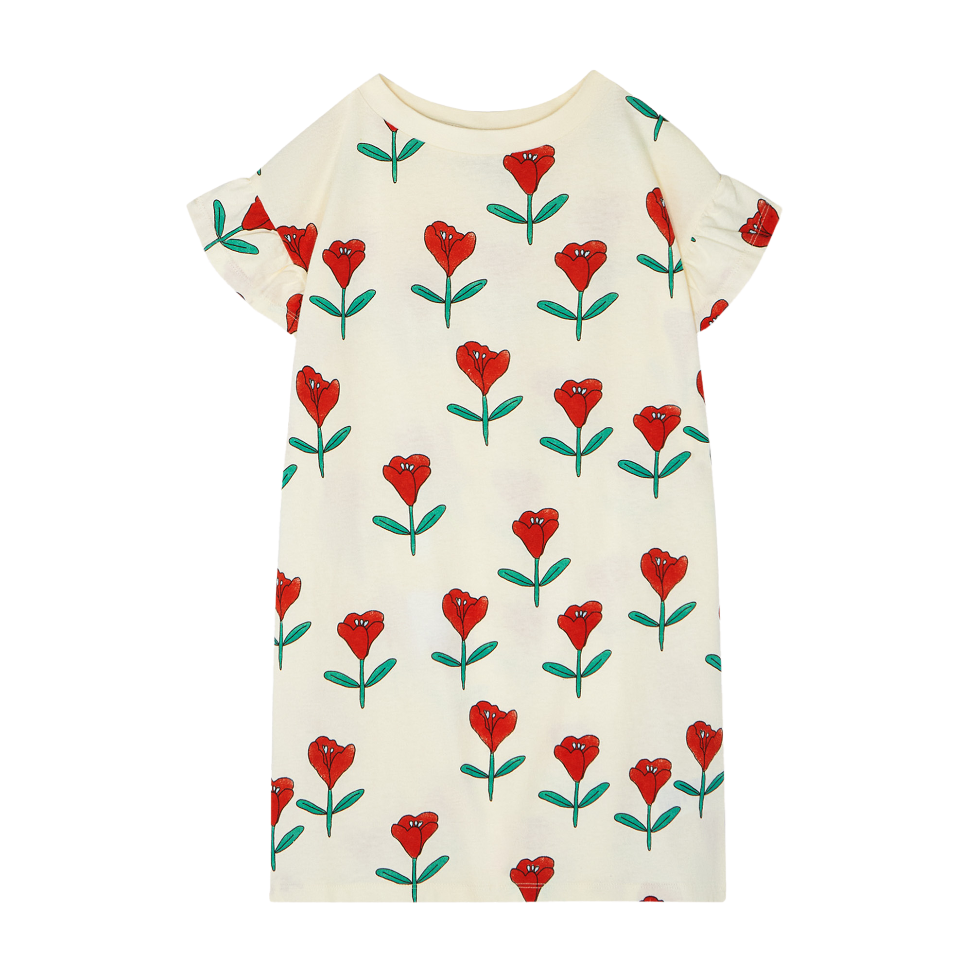 Robe courte en coton imprimé THE CAMPAMENTO Blanc