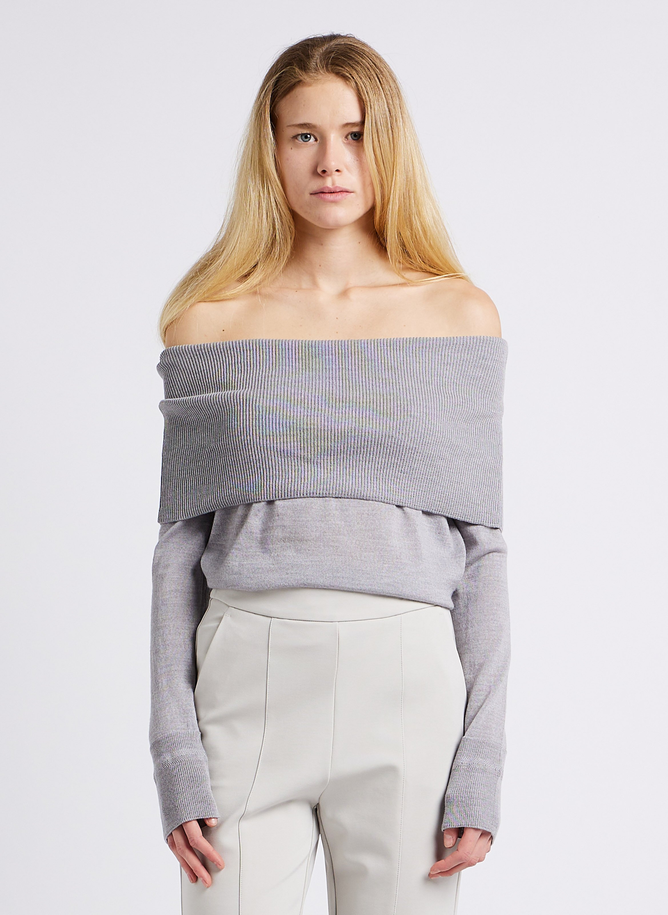 Straight off-the-shoolder wool sweater MAX MARA LEISURE