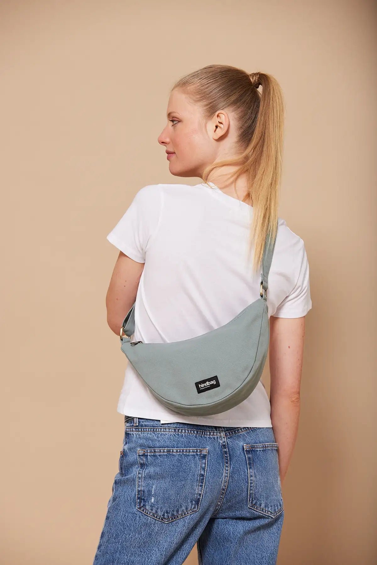 Sac banane en coton Vert