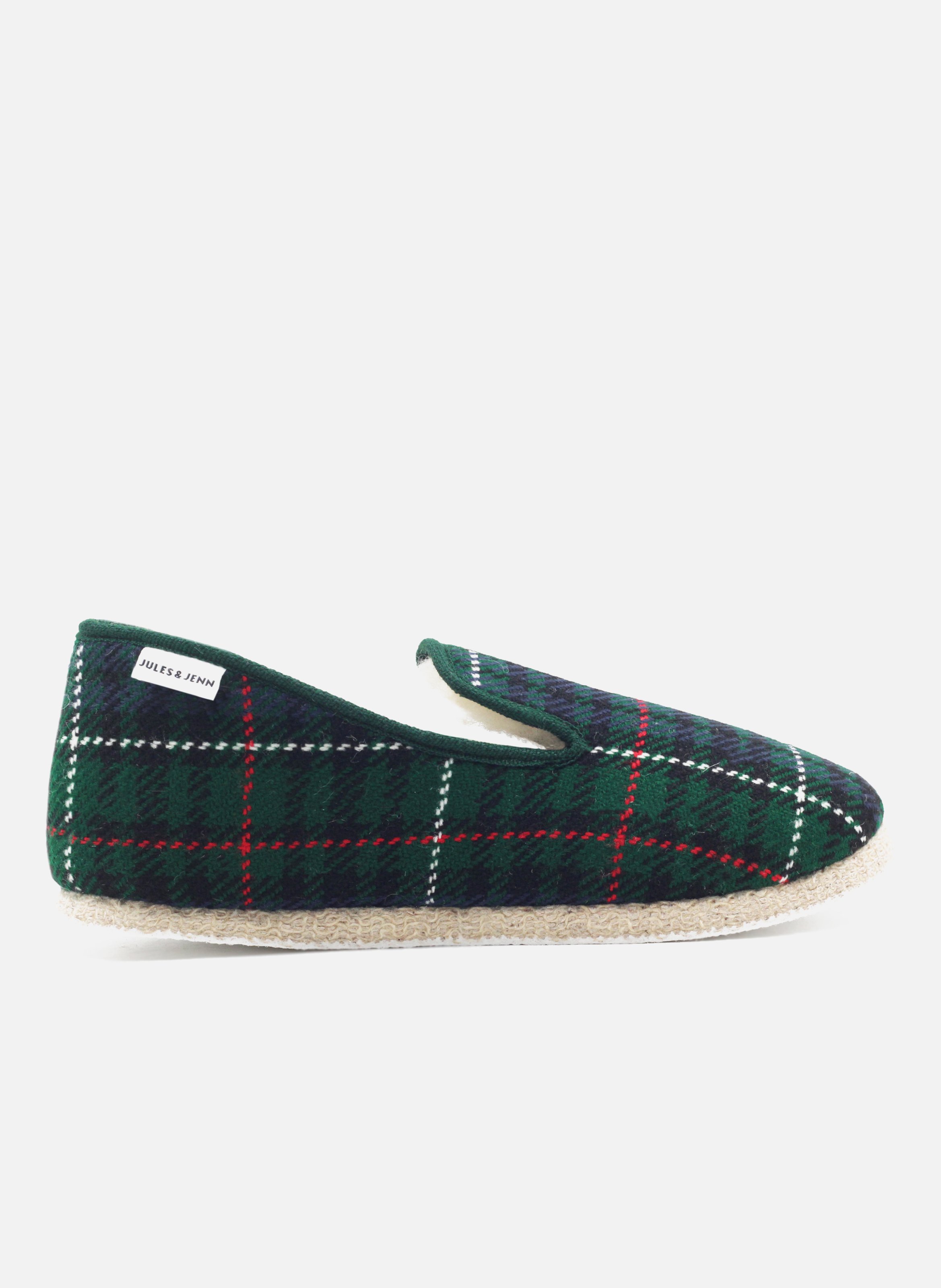 Fabric Charentaise slippers JULES & JENN Green