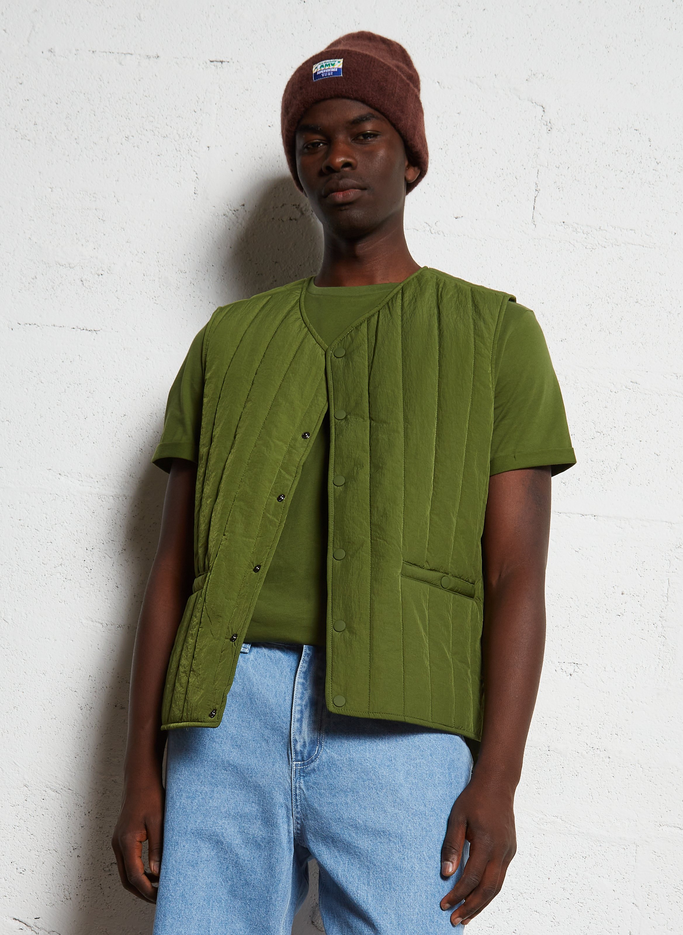 Veste col V LES DEUX Vert