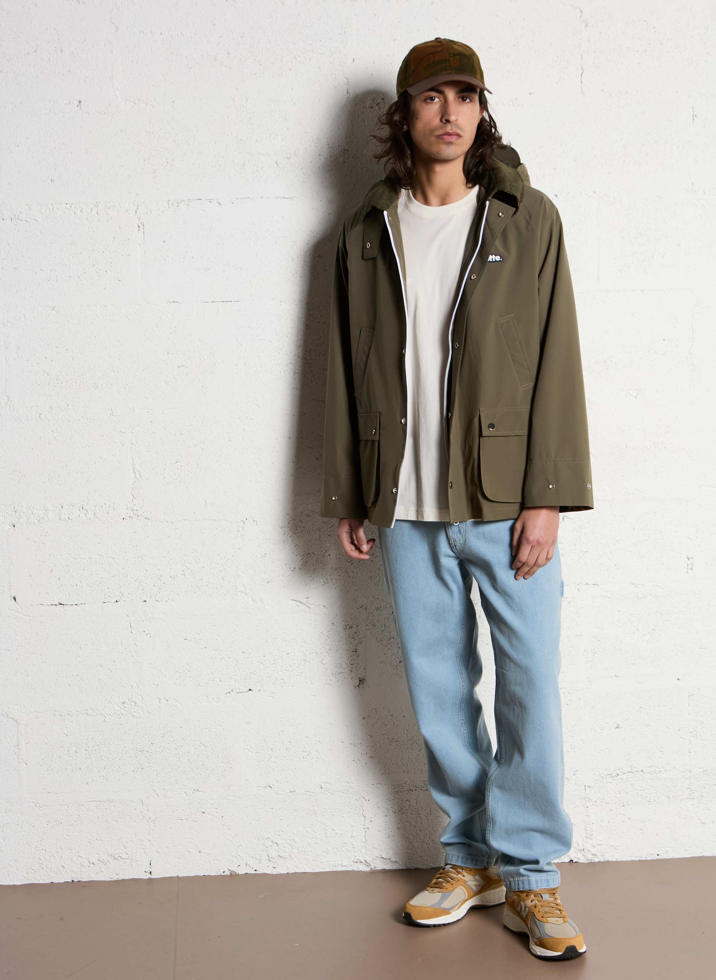 Csally - Gerade geschnittene Baumwollhose Blau