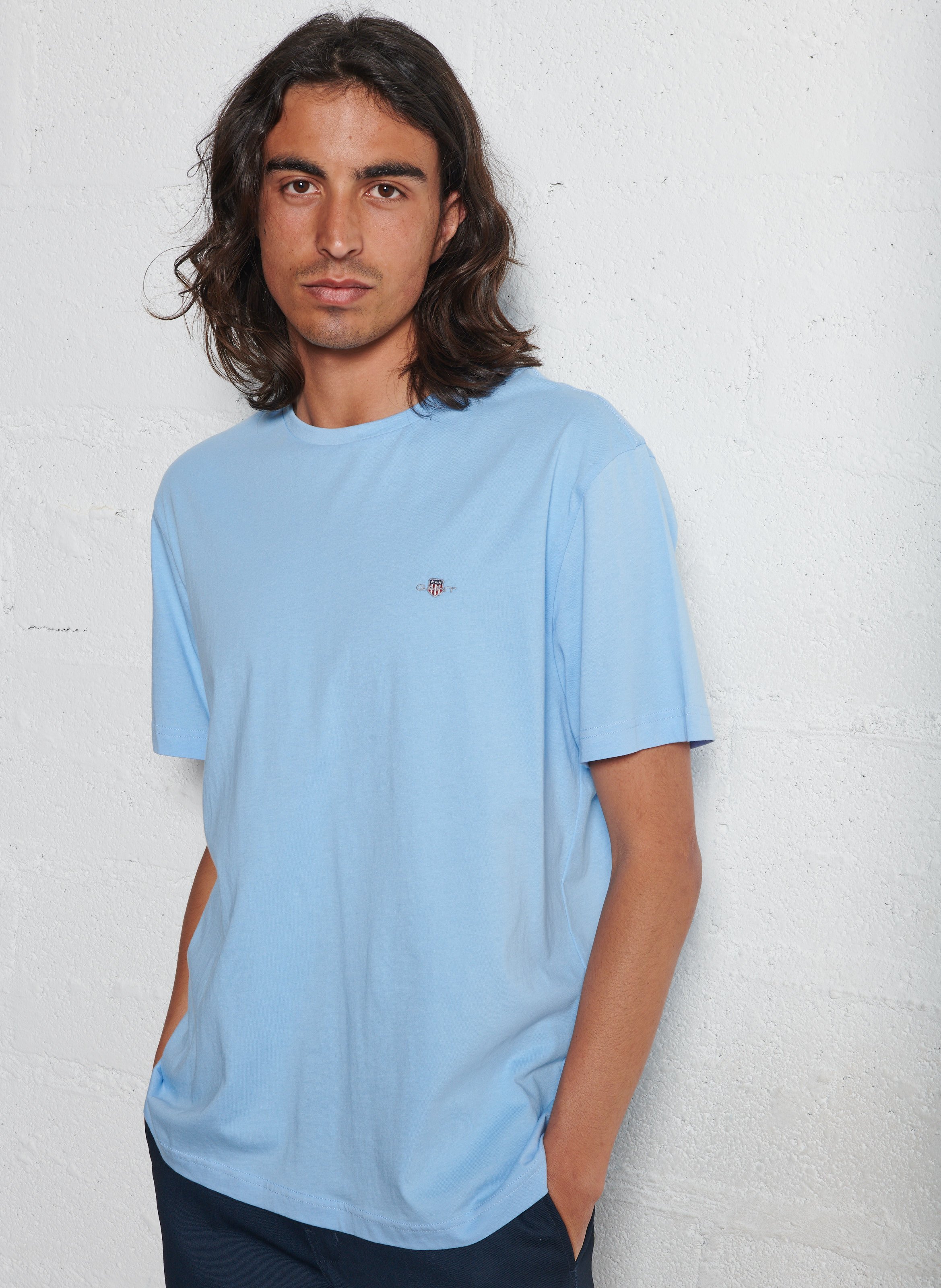 Straight cotton round-neck T-shirt GANT