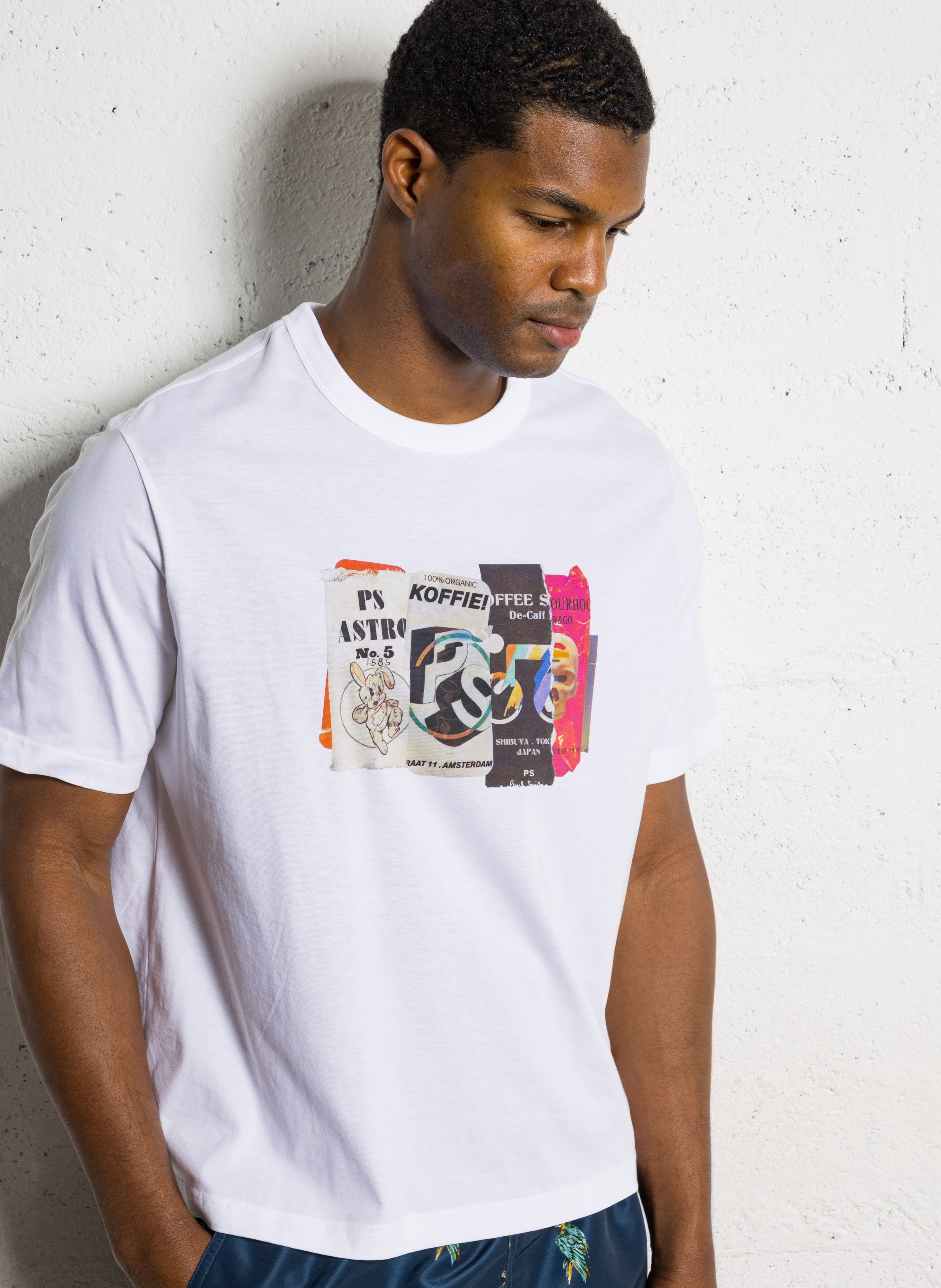 Printed organic cotton t-shirt White Paul Smith - Men M2R